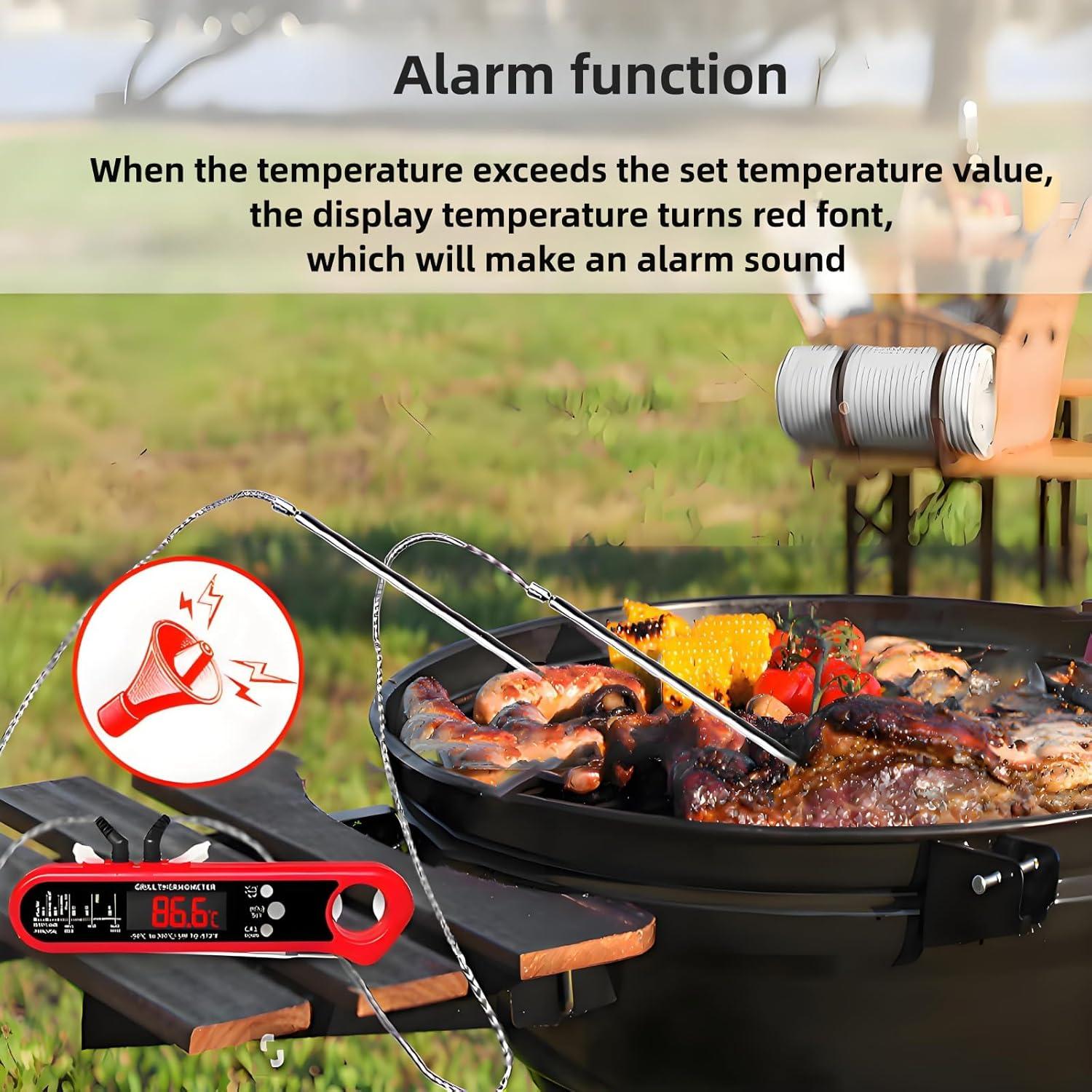 Termómetro Digital de Carne KimiQuatyz con Alarma y Abrebotellas