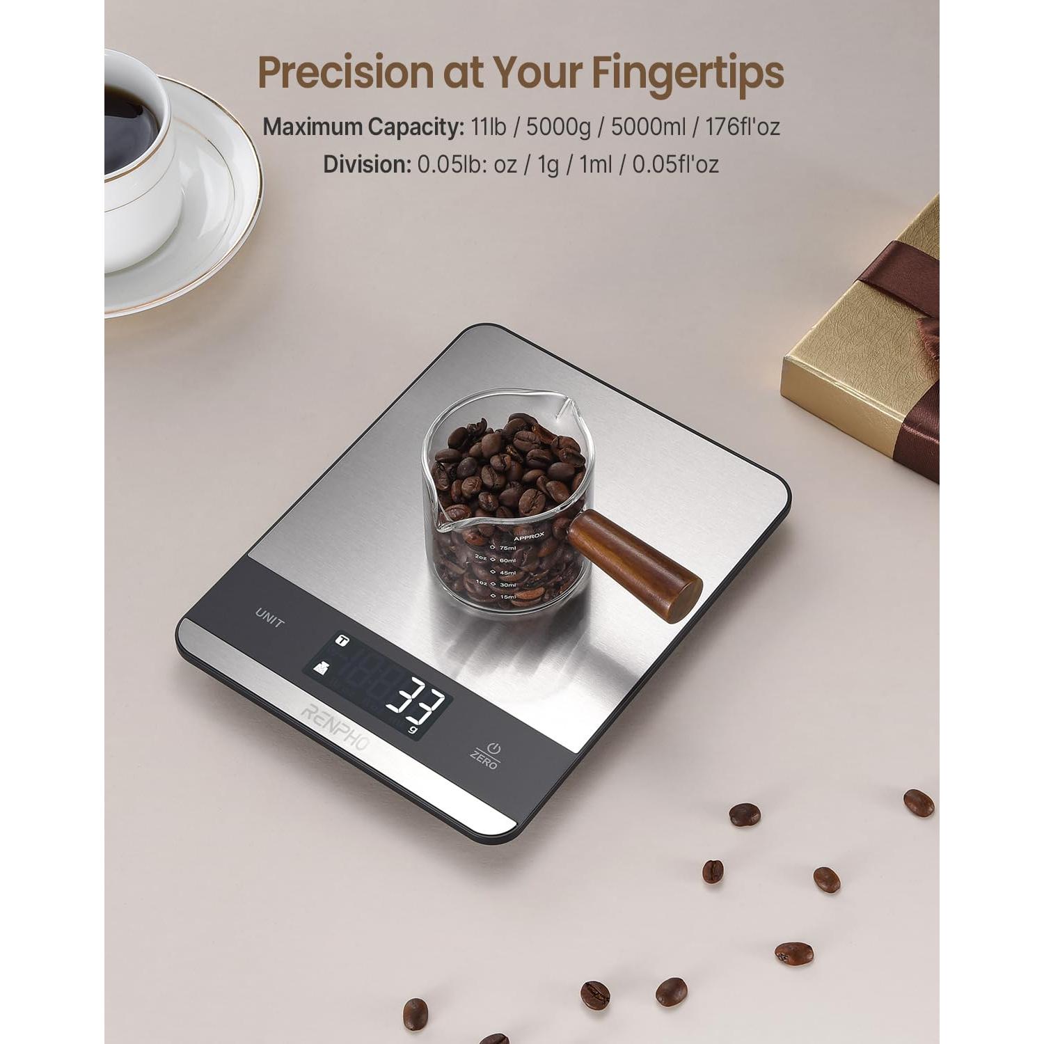 Báscula de Cocina Digital RENPHO 5kg Acero Inoxidable