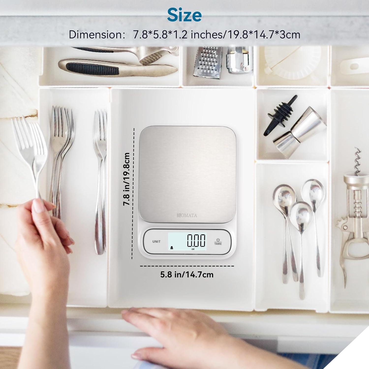Balanza de Cocina Digital BOMATA IPX6 5 kg Alta Precisión