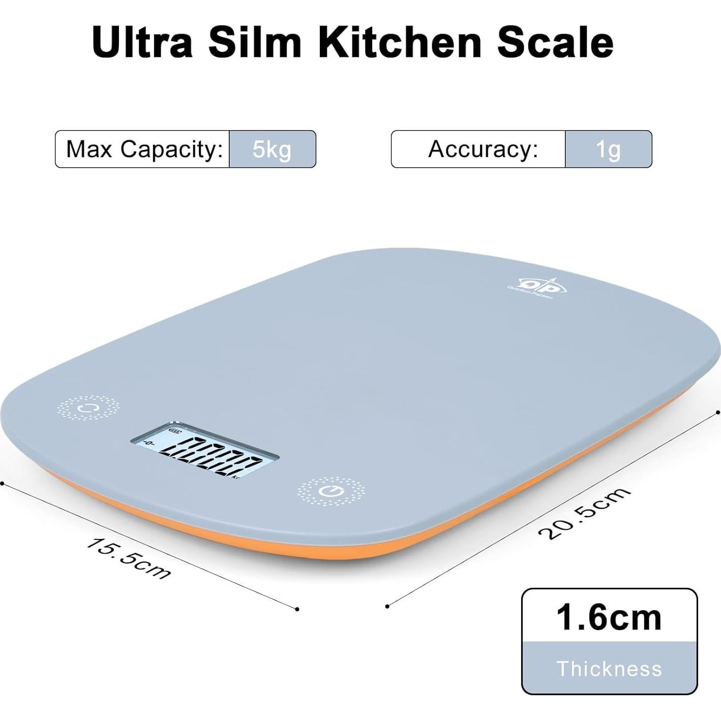 Báscula Digital QP KB51 para Alimentos 5kg Alta Precisión
