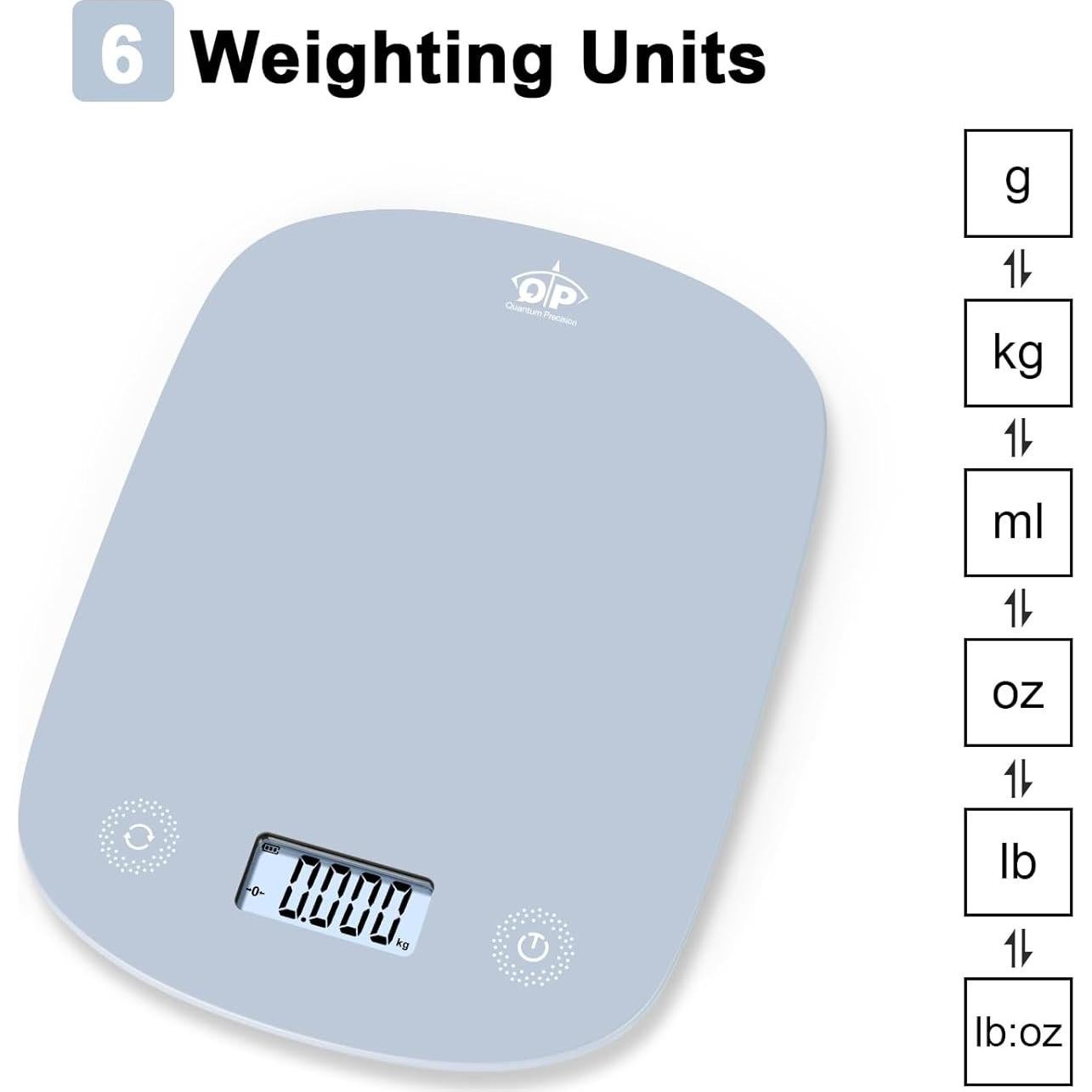 Báscula Digital QP KB51 para Alimentos 5kg Alta Precisión