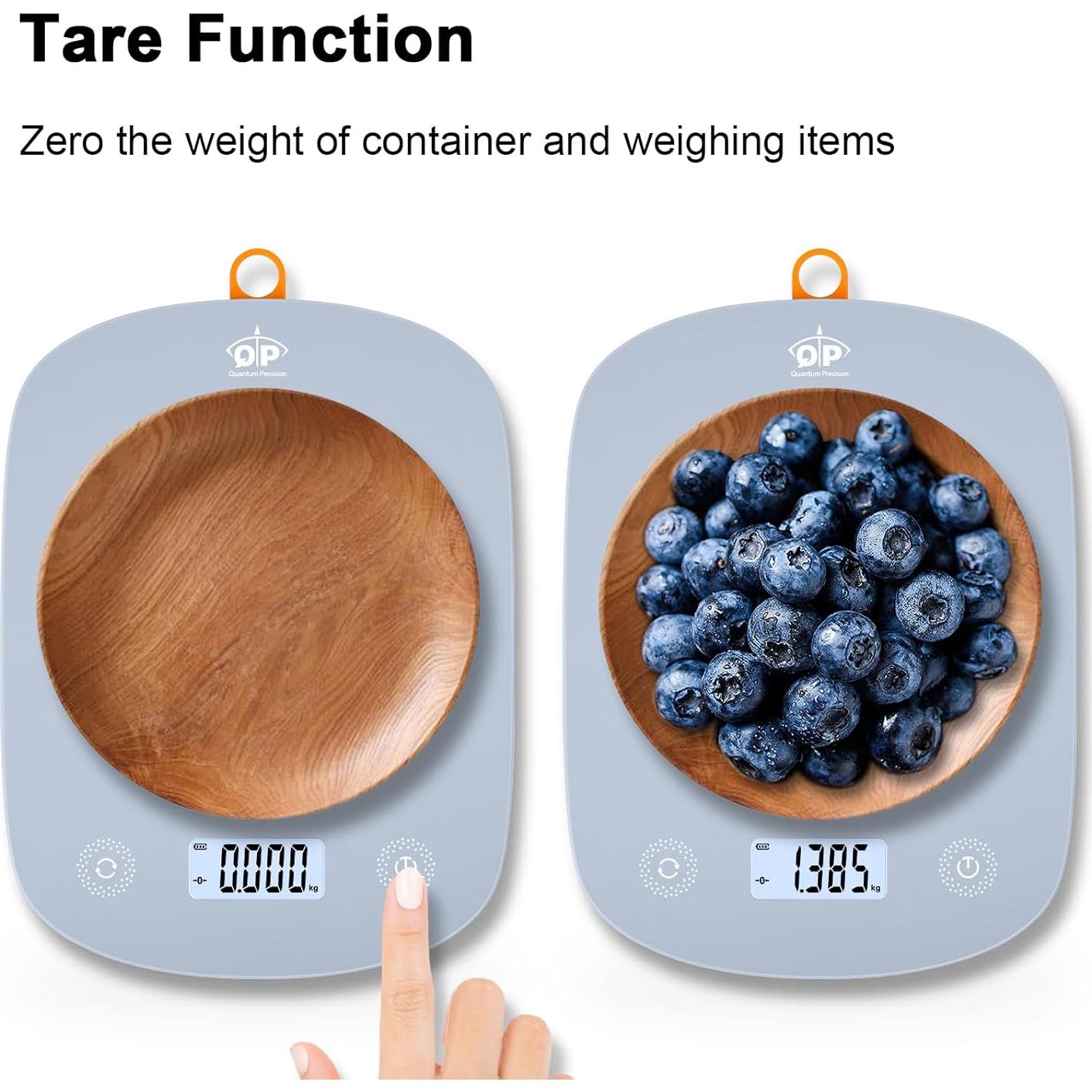 Báscula Digital QP KB51 para Alimentos 5kg Alta Precisión