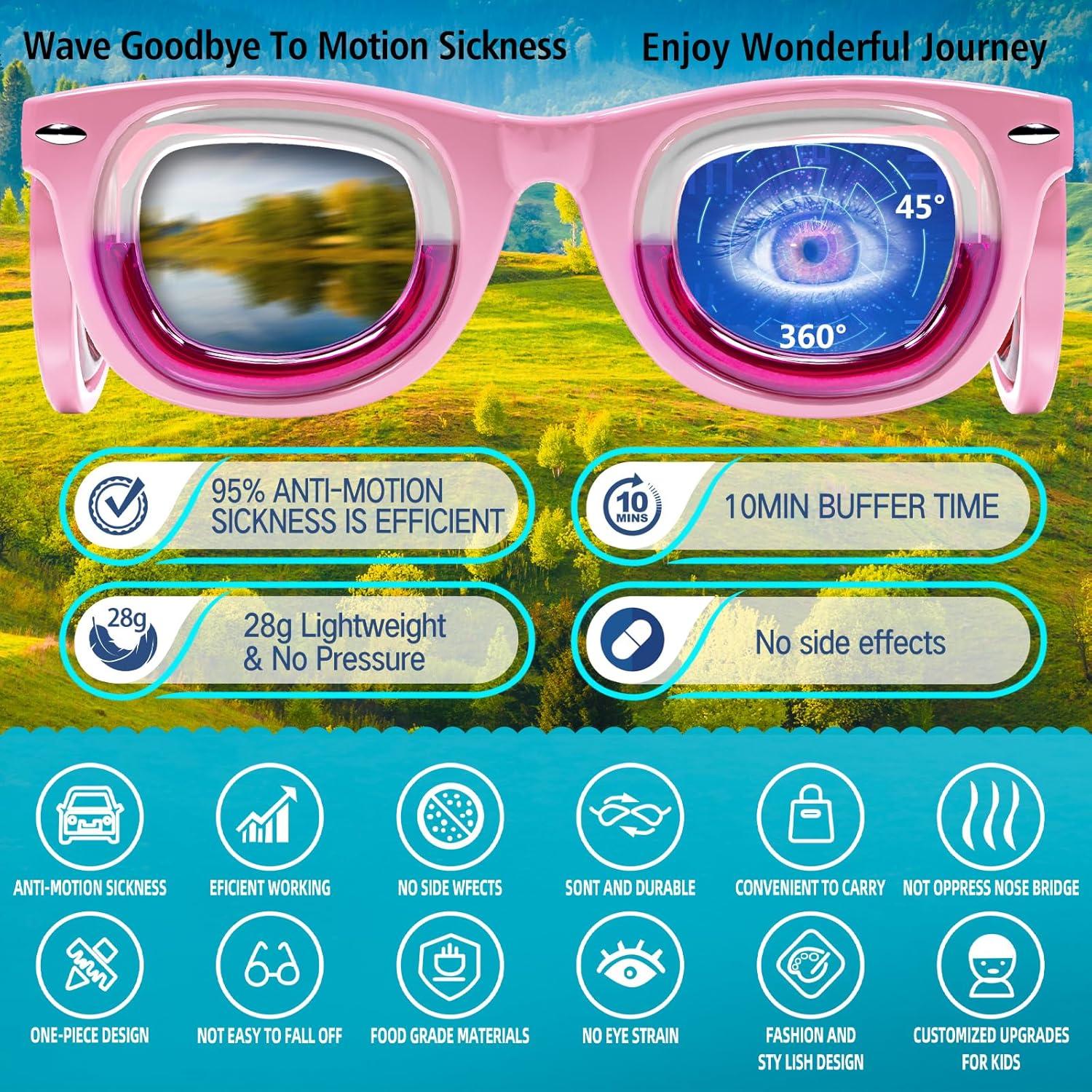 Gafas Antivómito para Niños Hion - Alivio de Mareos Rosa