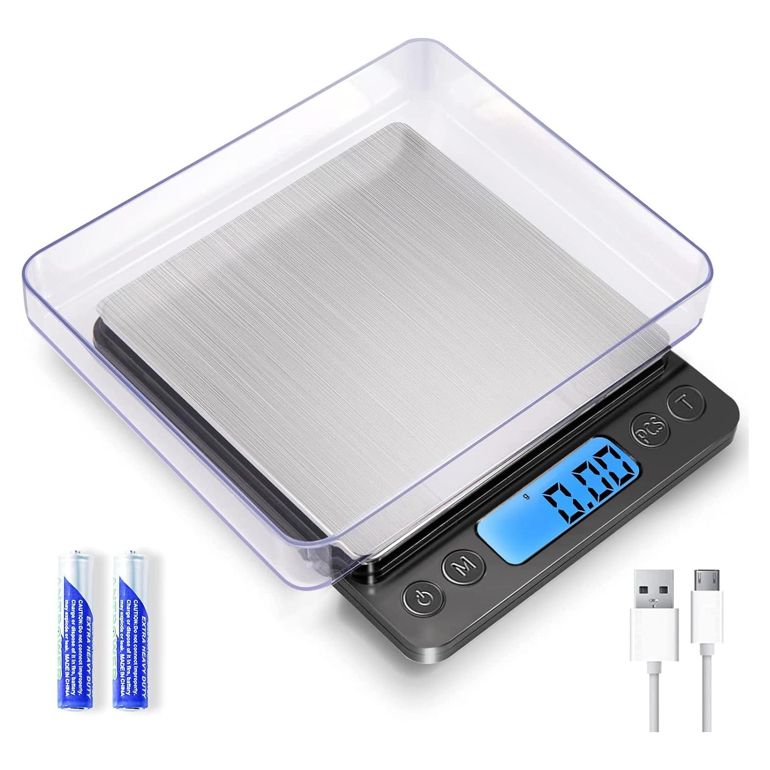 Balanza Digital de Cocina MEIYA 1000g x 0.01g Acero Inoxidable