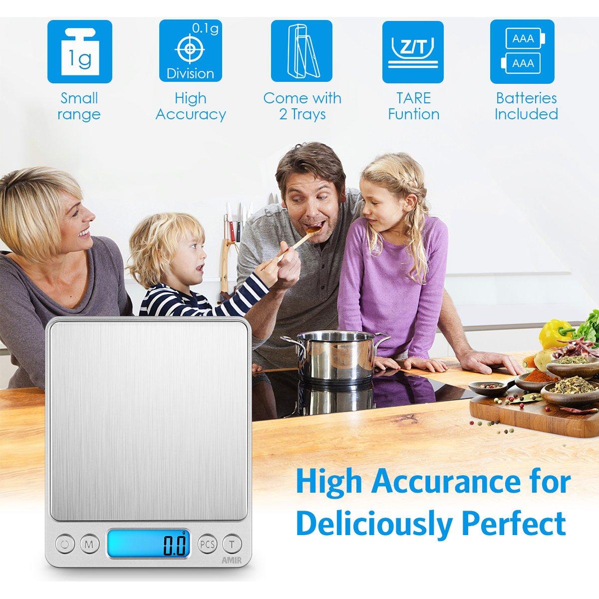 Báscula de Cocina Digital AMIR 3000g Acero Inoxidable