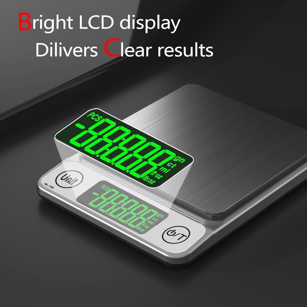 Báscula Digital de Cocina GanLin 3000g/0.1g Pantalla LCD