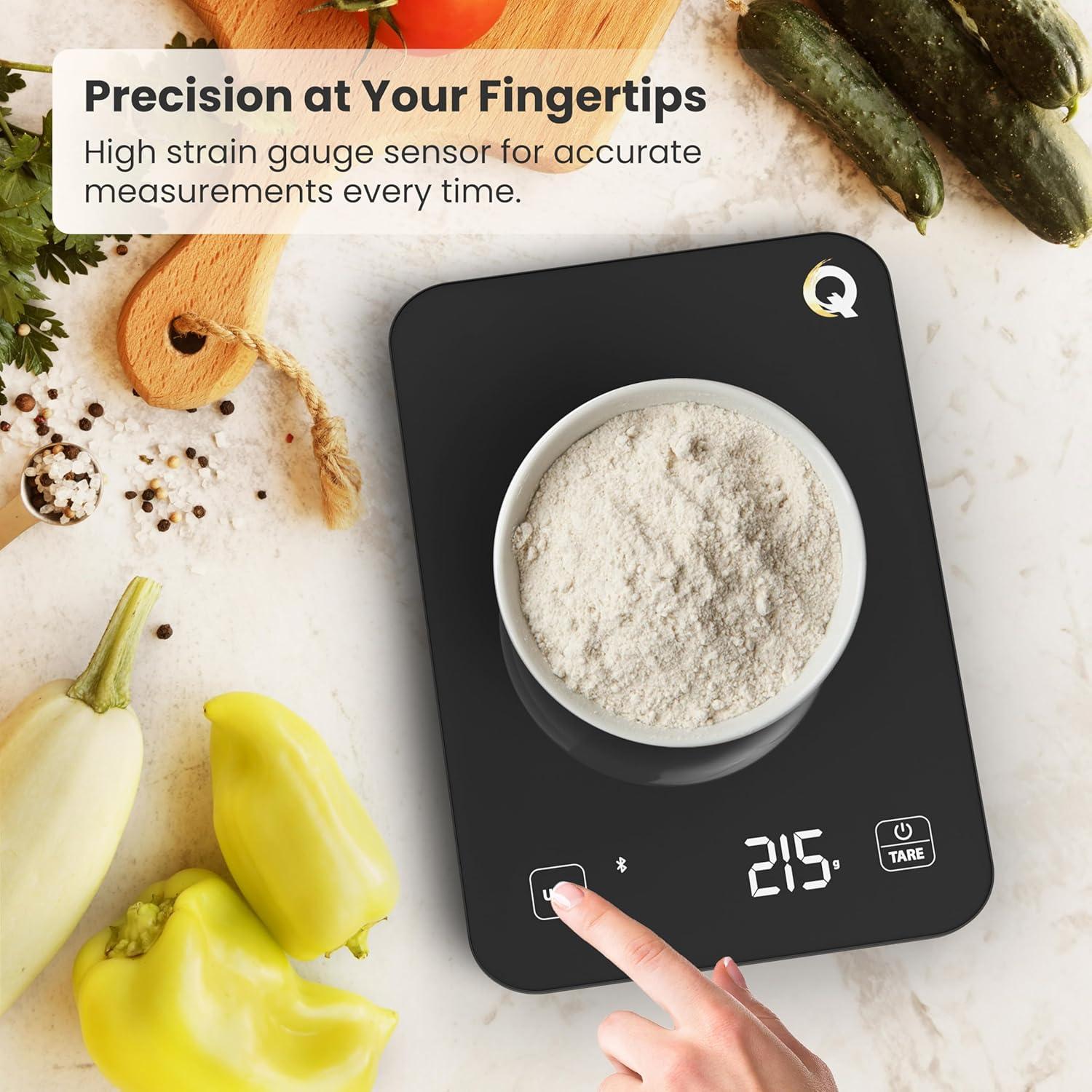 Báscula de Cocina Digital Qahhar 10kg Pantalla LED Impermeable