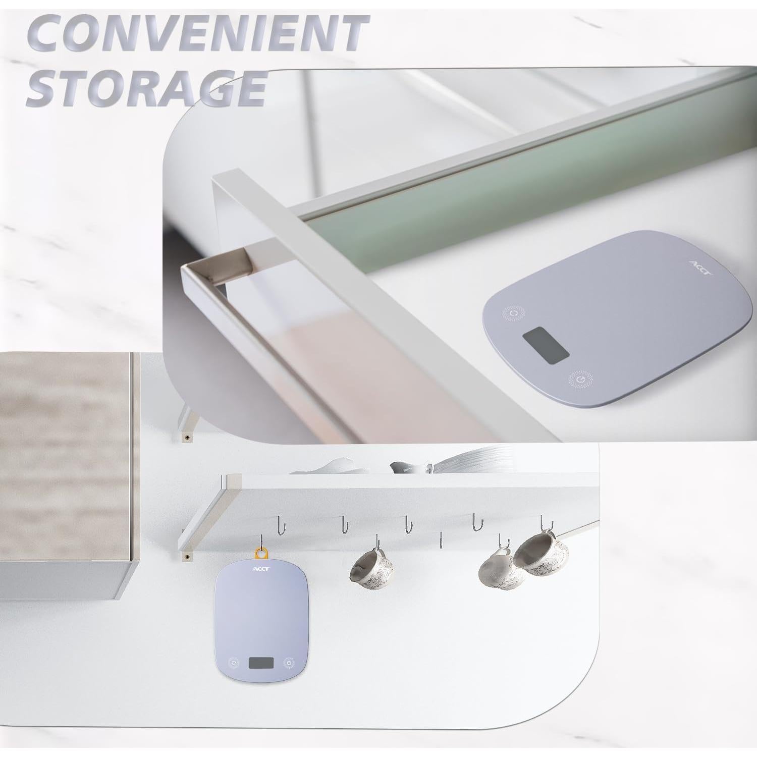 Escala de Cocina Digital ACCT 5kg 0.1g LCD Púrpura