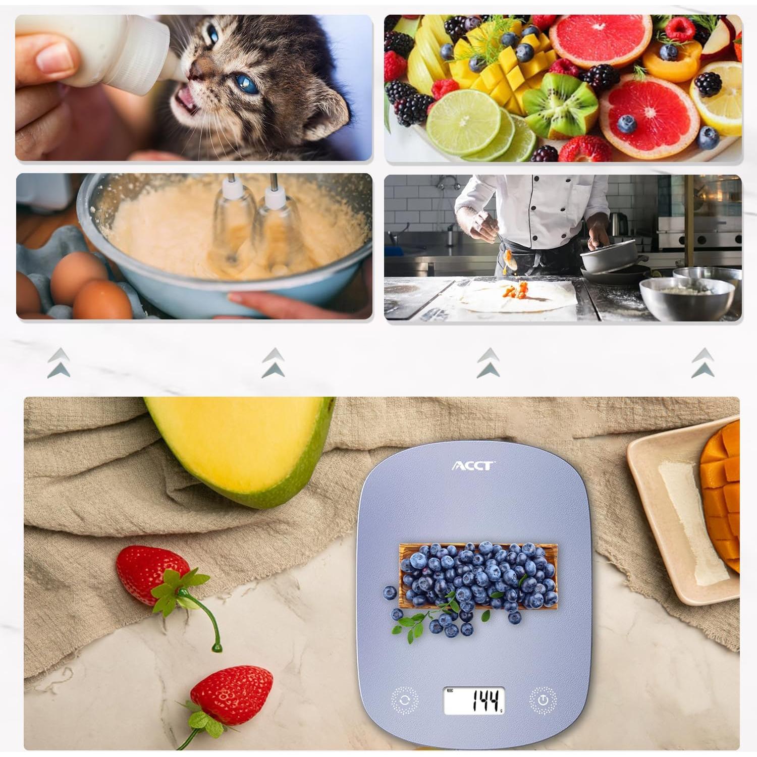 Escala de Cocina Digital ACCT 5kg 0.1g LCD Púrpura