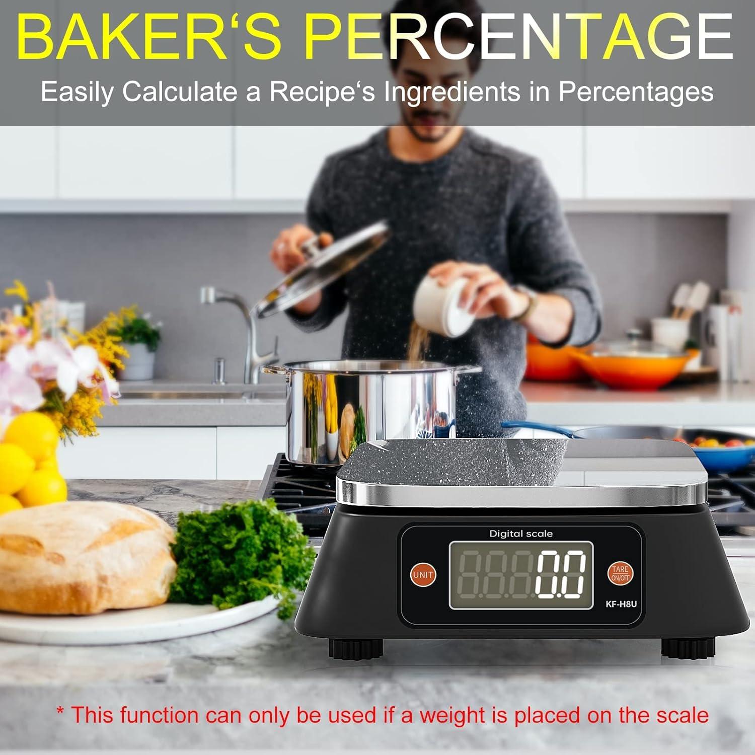 Báscula de Cocina Digital YONCON KF-H8U 10kg Acero Inoxidable