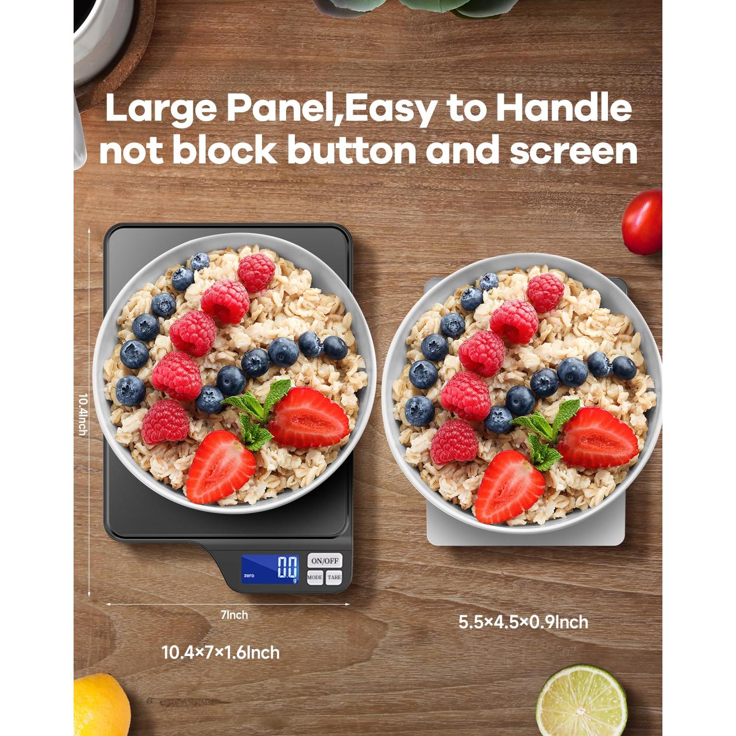 Escala de Cocina KUBEI 5kg Alta Precisión 0.1g Recargable USB