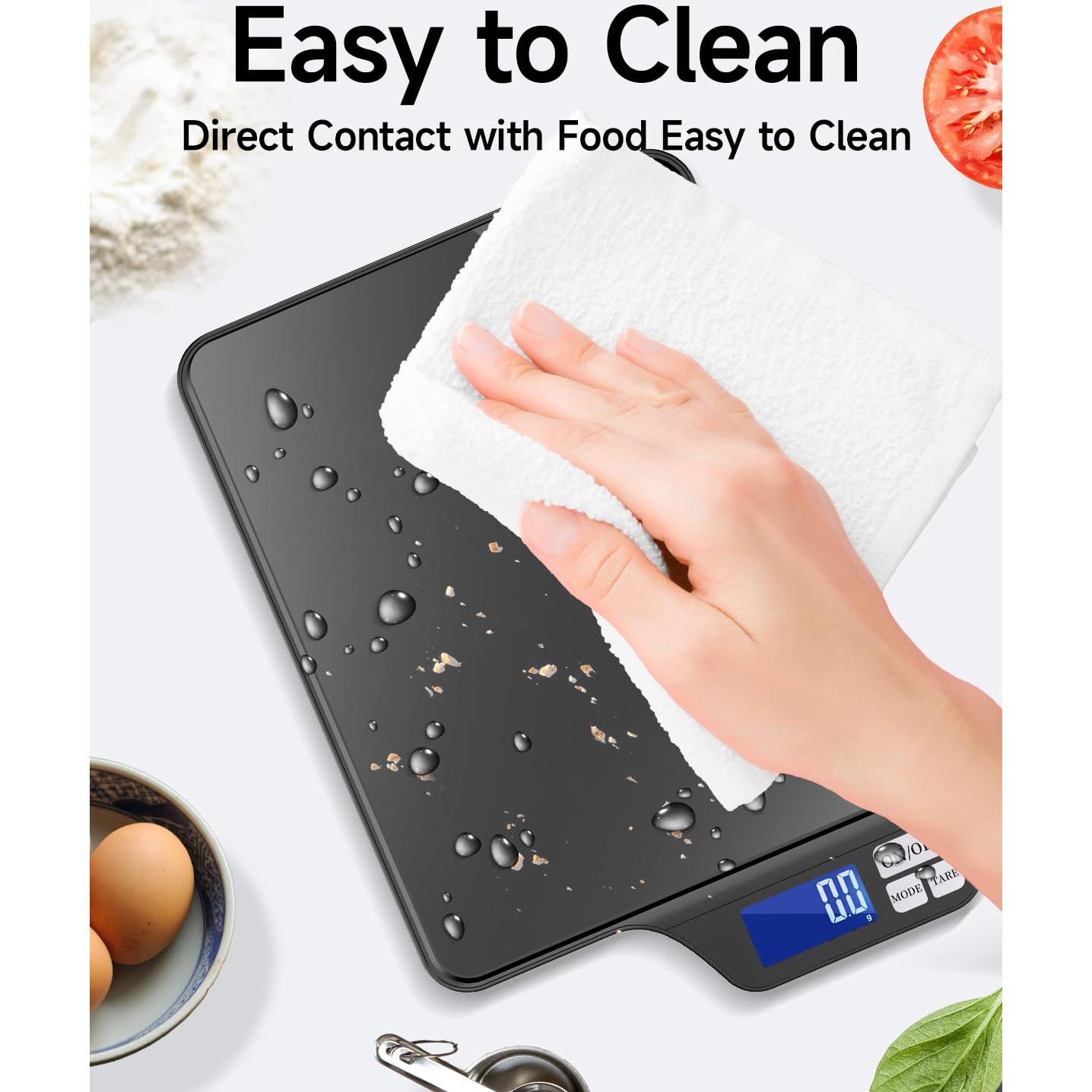 Escala de Cocina KUBEI 5kg Alta Precisión 0.1g Recargable USB