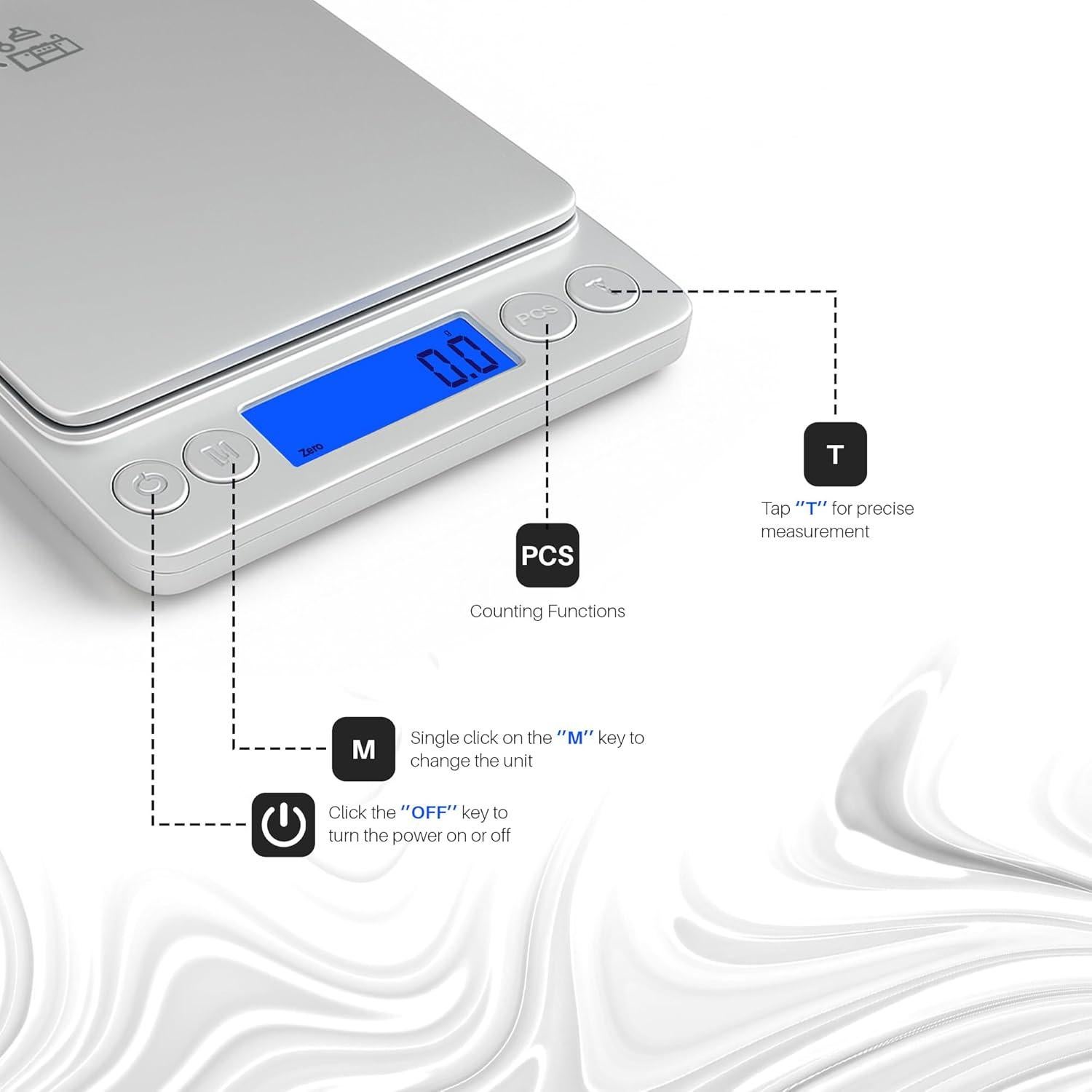 Báscula Digital de Alimentos Tranquilk 3kg Alta Precisión