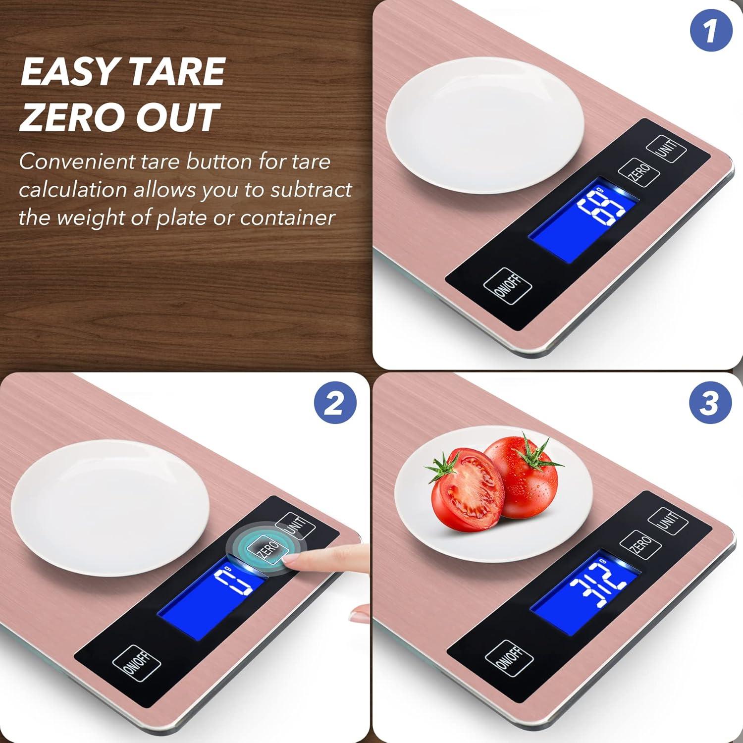 Escala Digital de Cocina VIRENZZO 15kg USB Acero Inoxidable