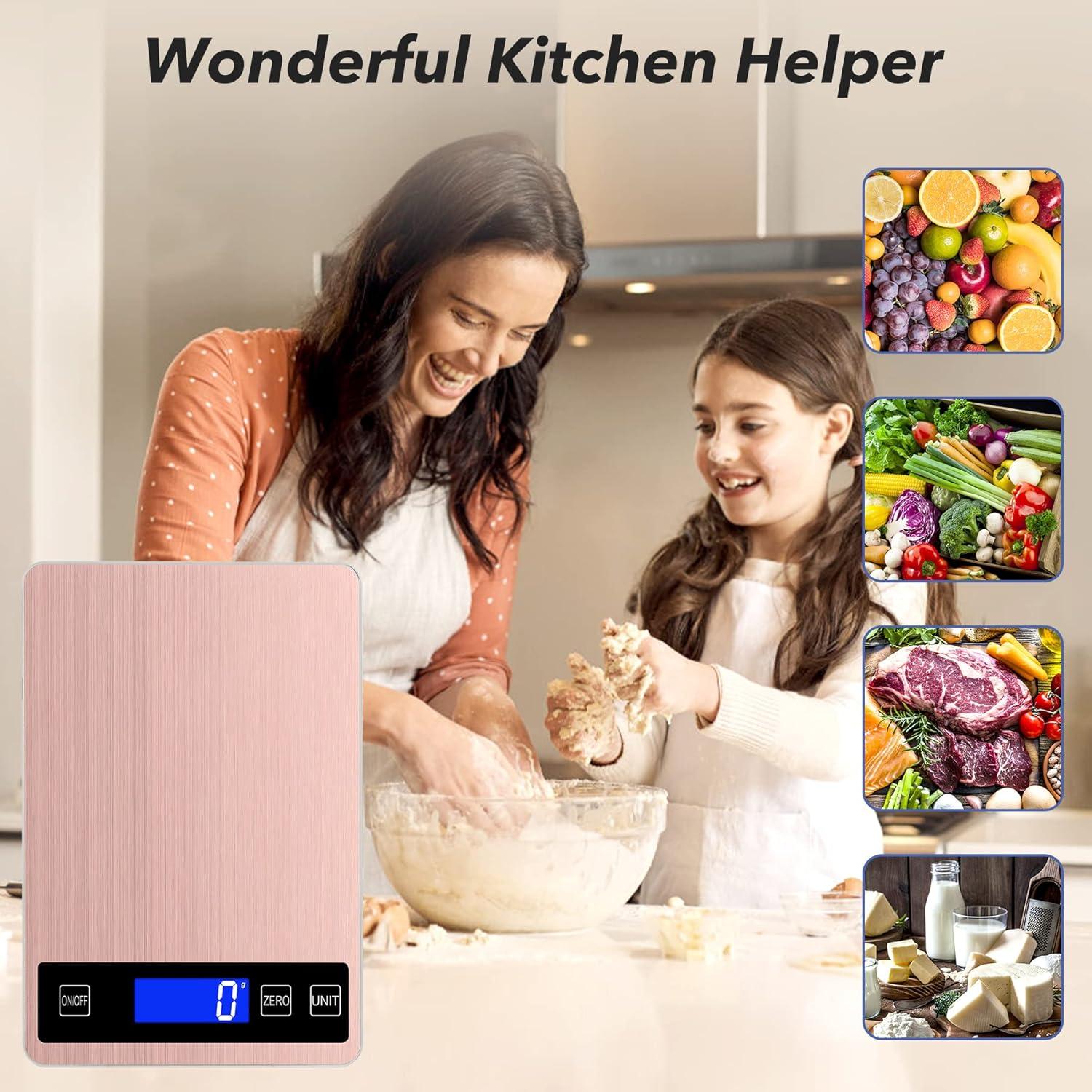 Escala Digital de Cocina VIRENZZO 15kg USB Acero Inoxidable