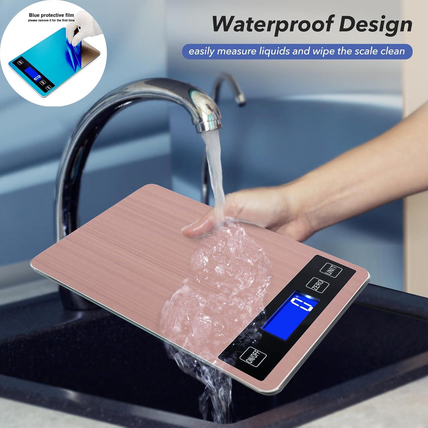 Escala Digital de Cocina VIRENZZO 15kg USB Acero Inoxidable