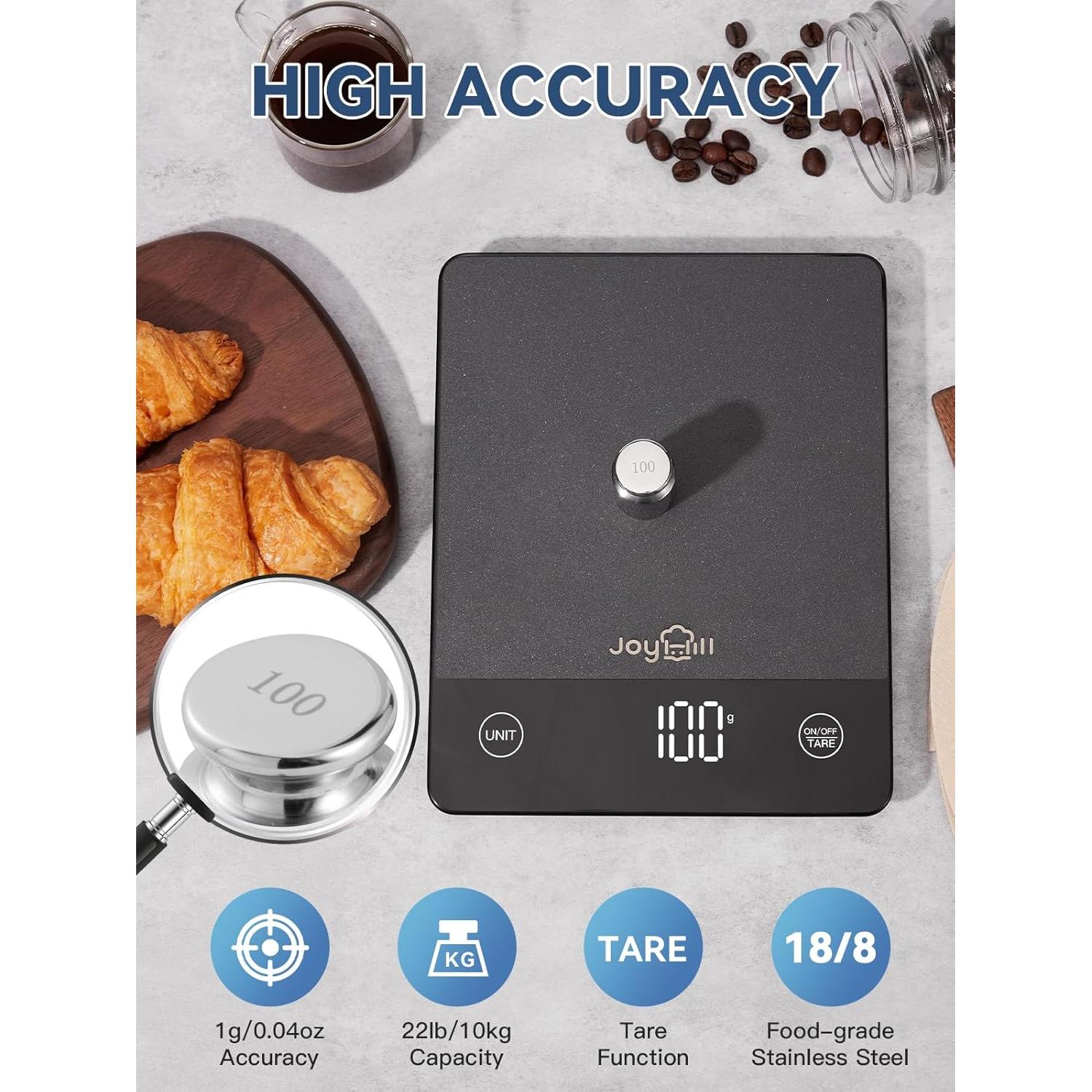 Balanza de Cocina Digital Joyhill 10kg Acero Inoxidable LED
