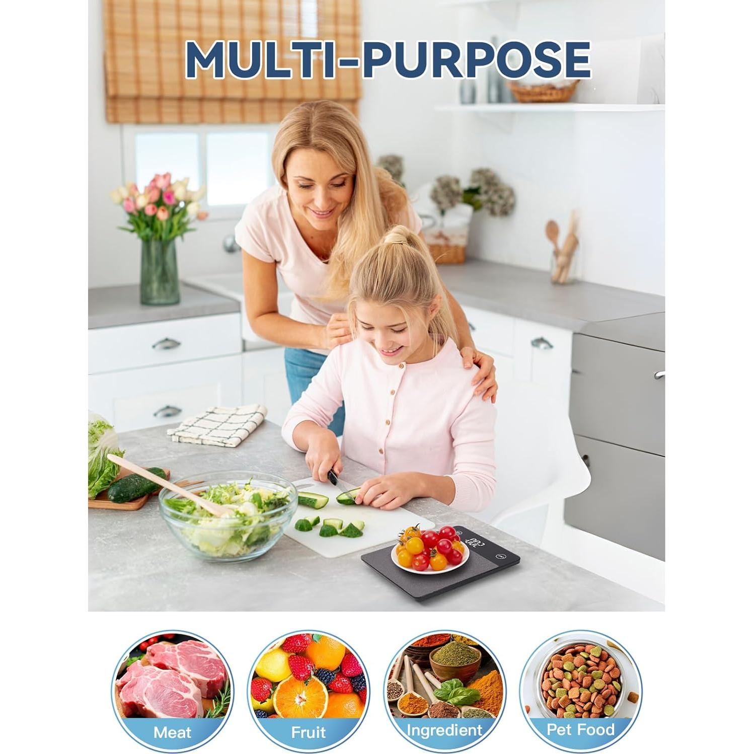 Balanza de Cocina Digital Joyhill 10kg Acero Inoxidable LED