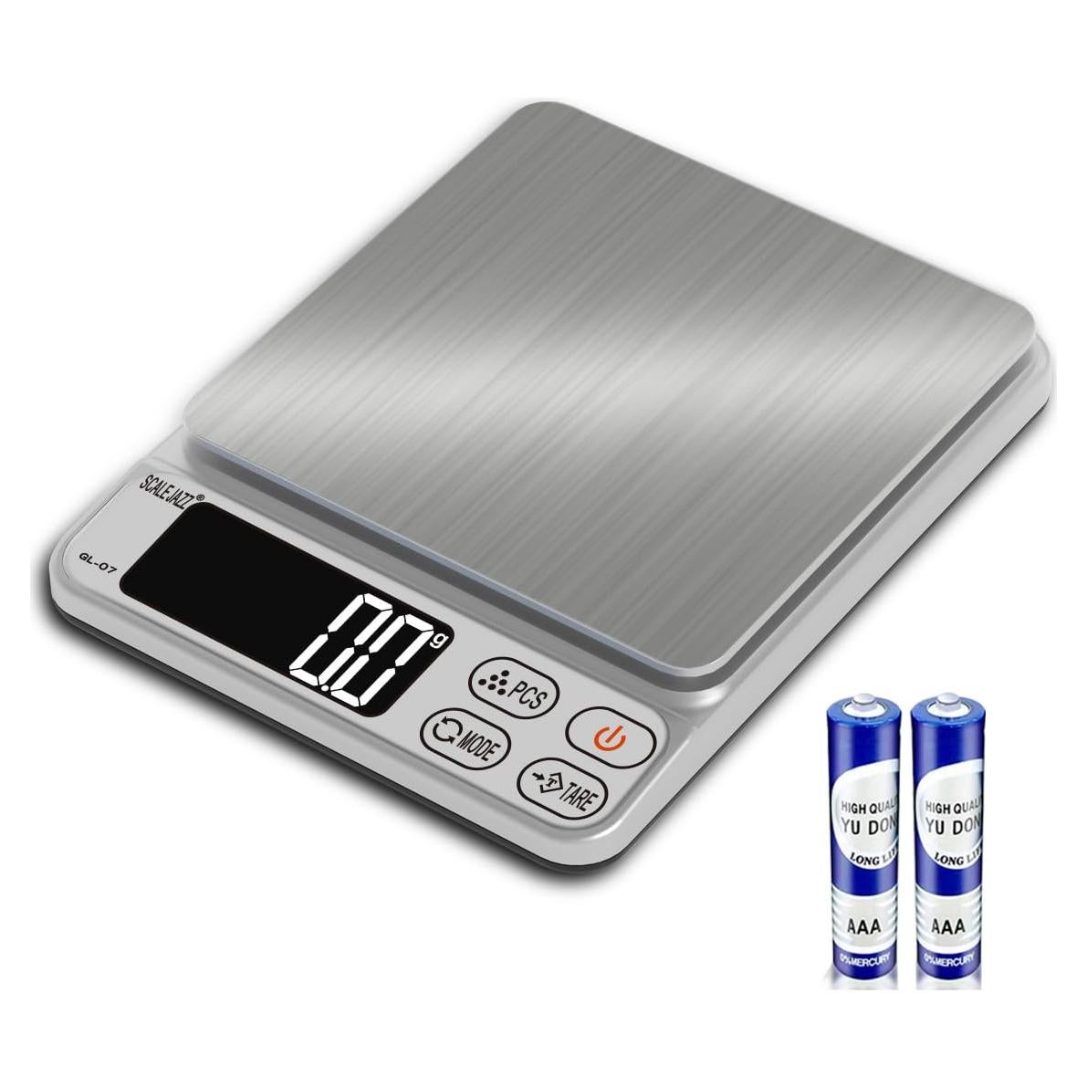 Balanza Digital de Cocina GAN LIN GL-07 3kg Plata