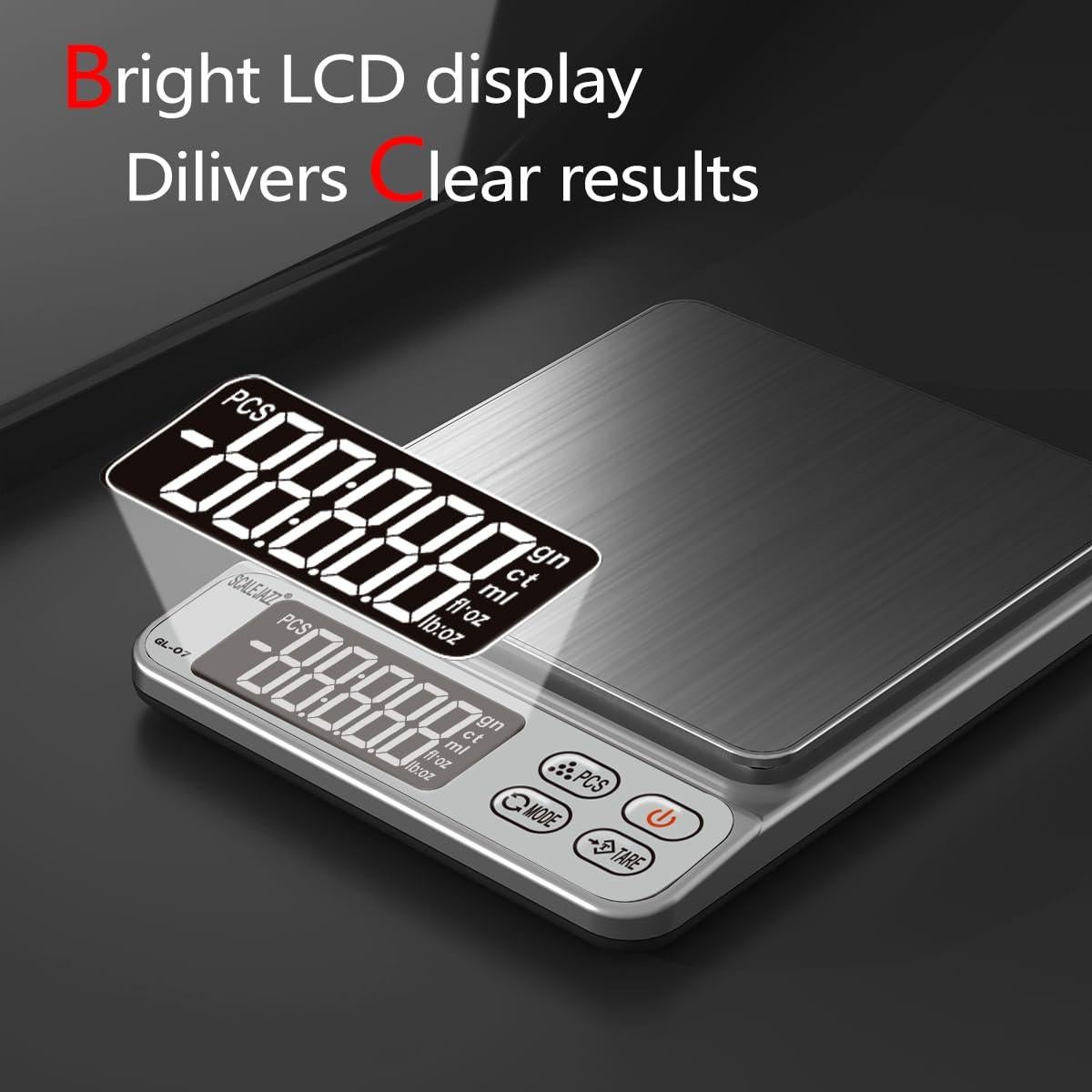 Balanza Digital de Cocina GAN LIN GL-07 3kg Plata