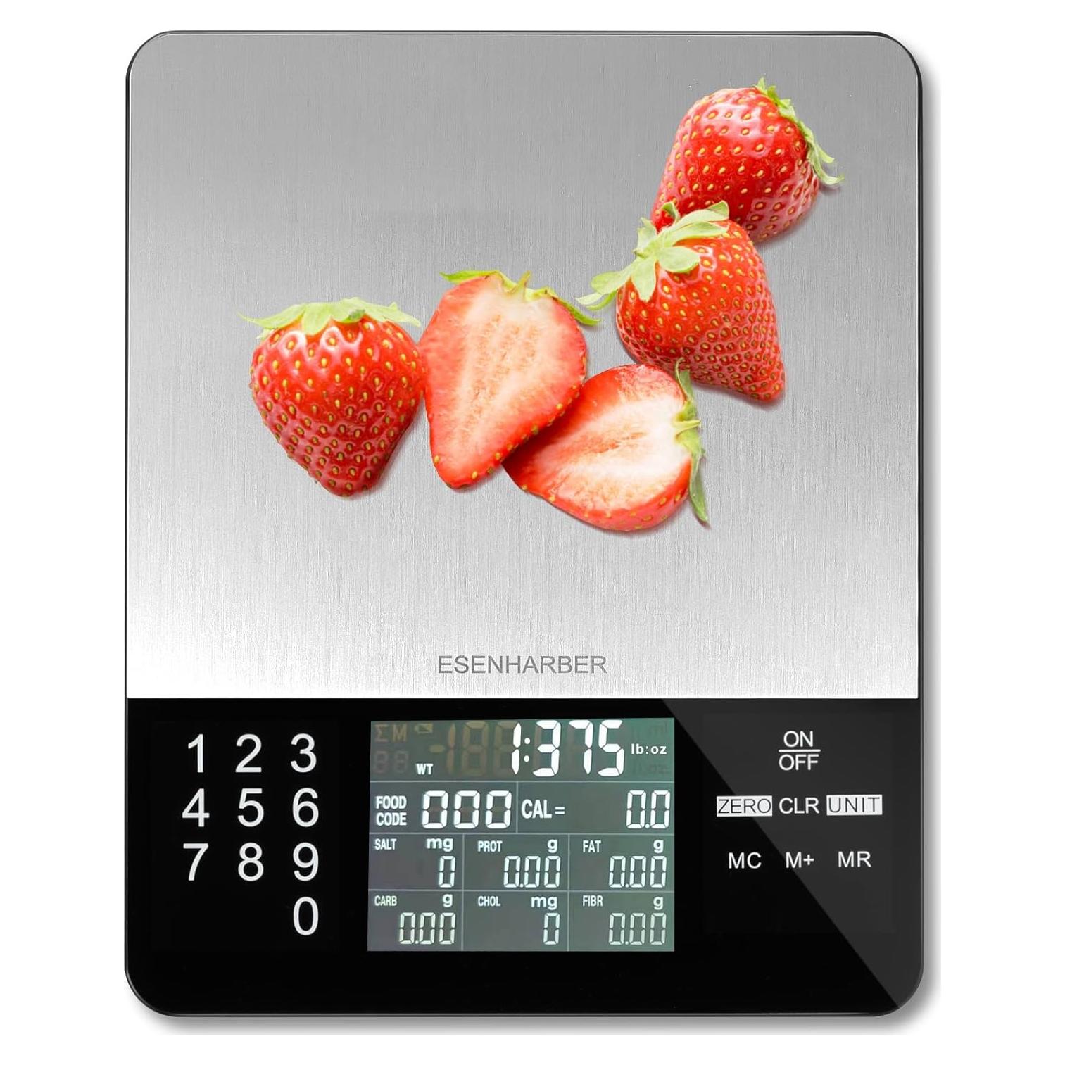 Báscula de Alimentos Digital Esenharber con Calculadora Nutricional