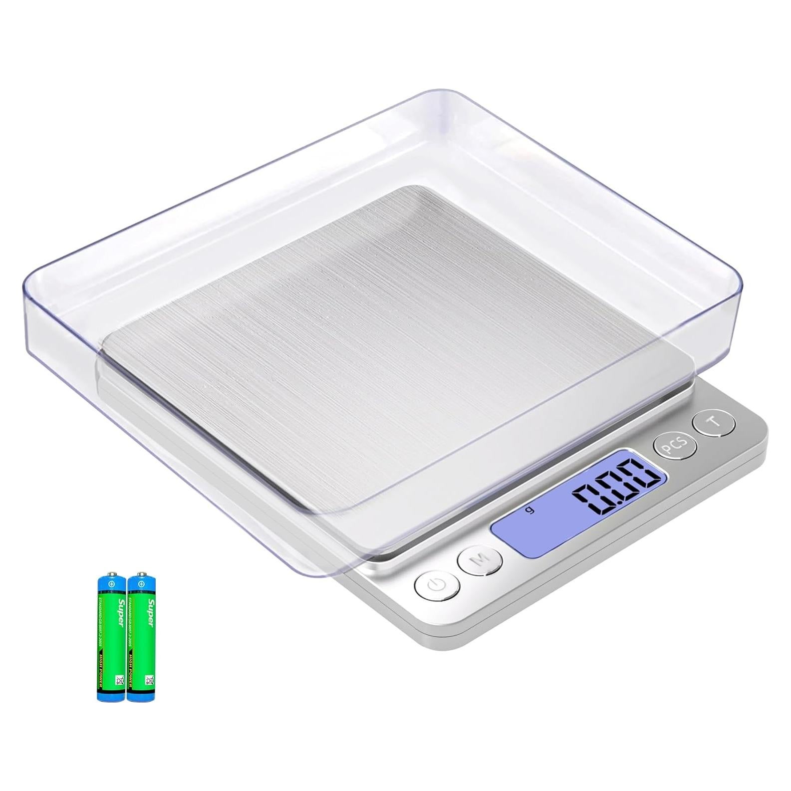 Báscula Digital de Cocina MEIYA 500g Precisión 0.01g Plata