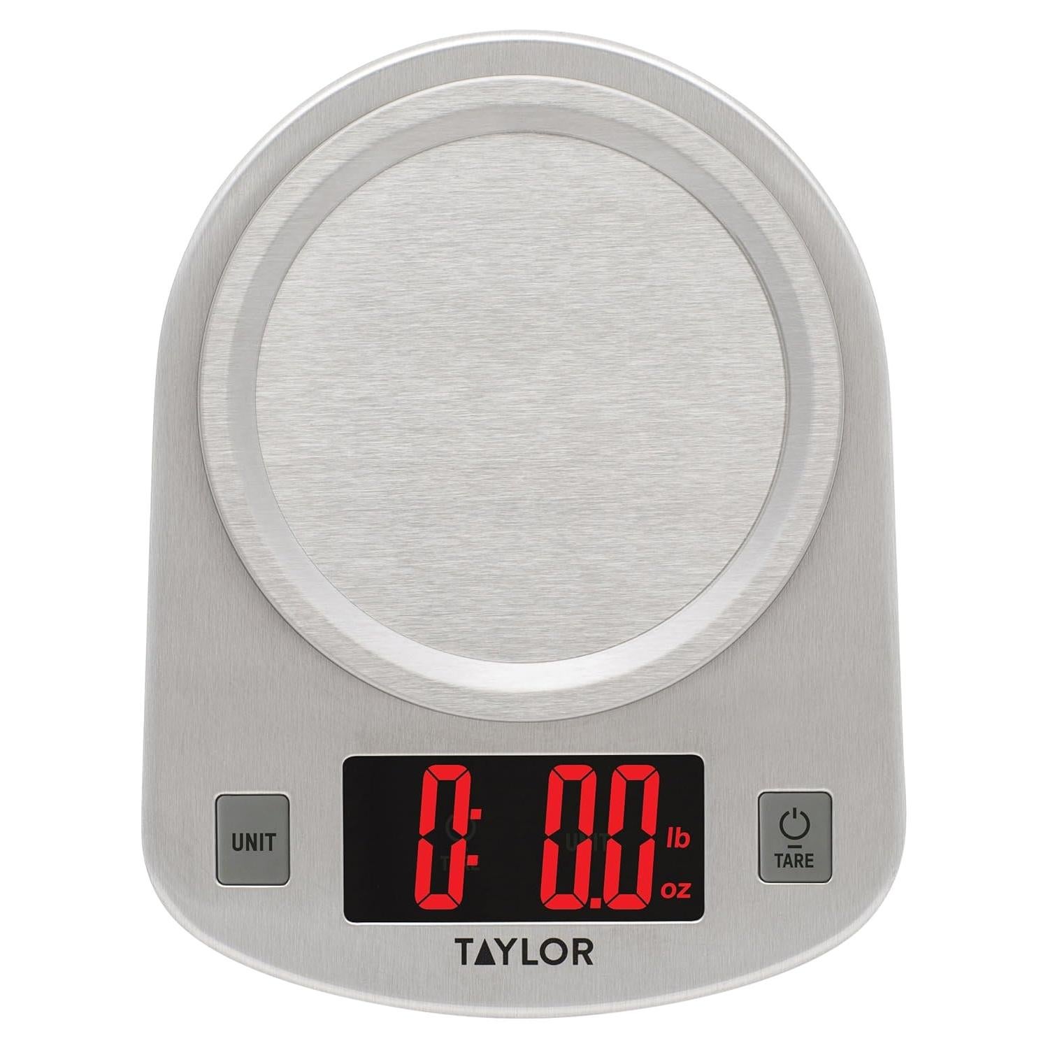 Báscula de Cocina Digital Taylor 5 kg Acero Inoxidable LED