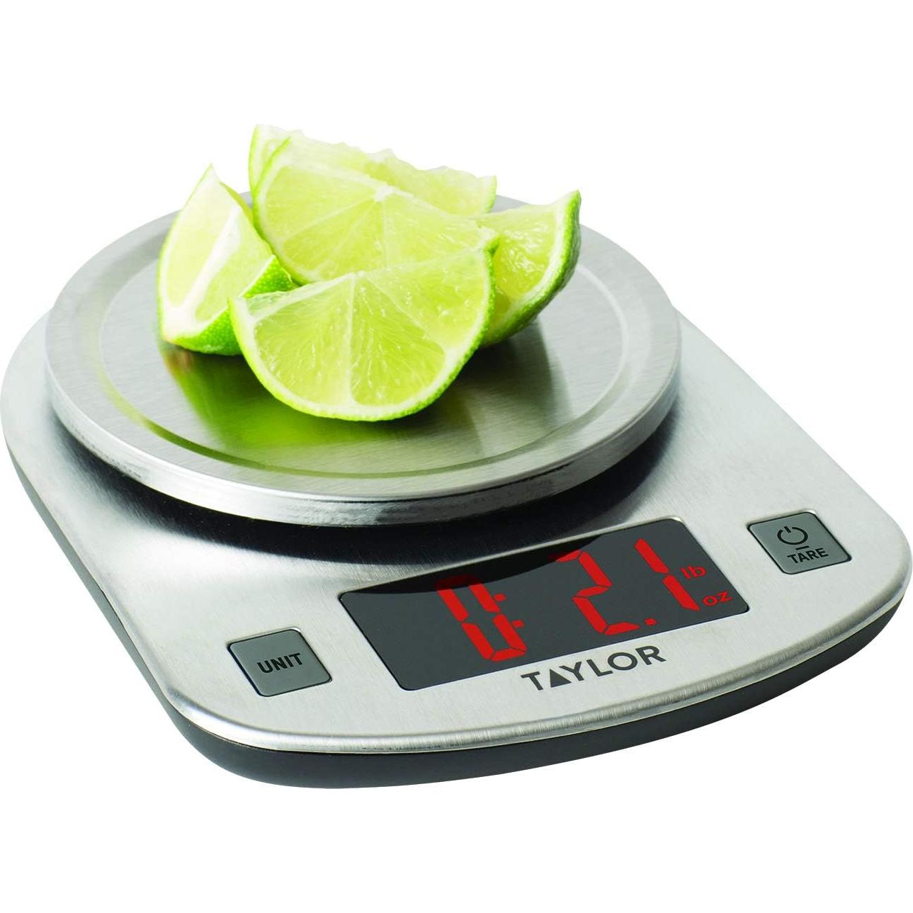 Báscula de Cocina Digital Taylor 5 kg Acero Inoxidable LED