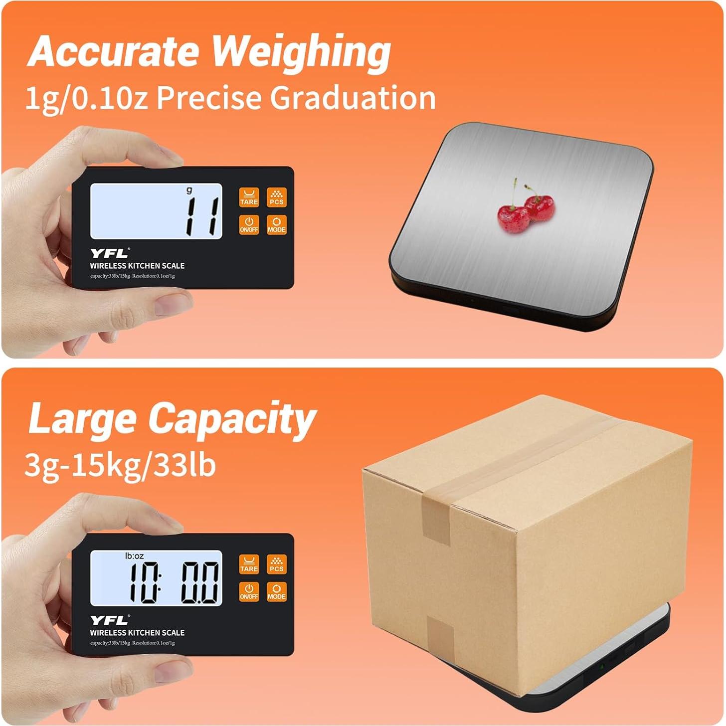 Báscula de Cocina Digital YFL 15kg Alta Precisión 1g