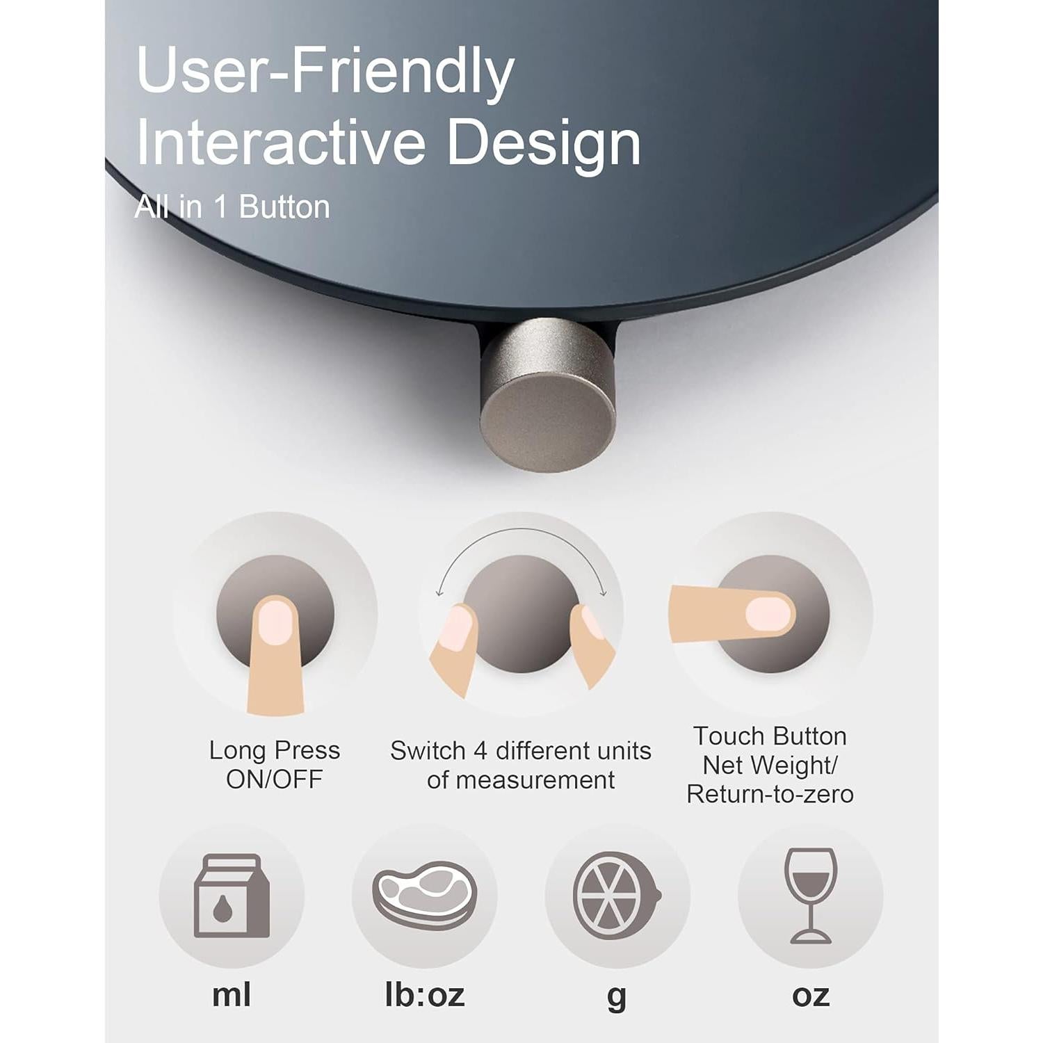 Balanza de Cocina Inteligente HOTO Digital 3000g Alta Precisión