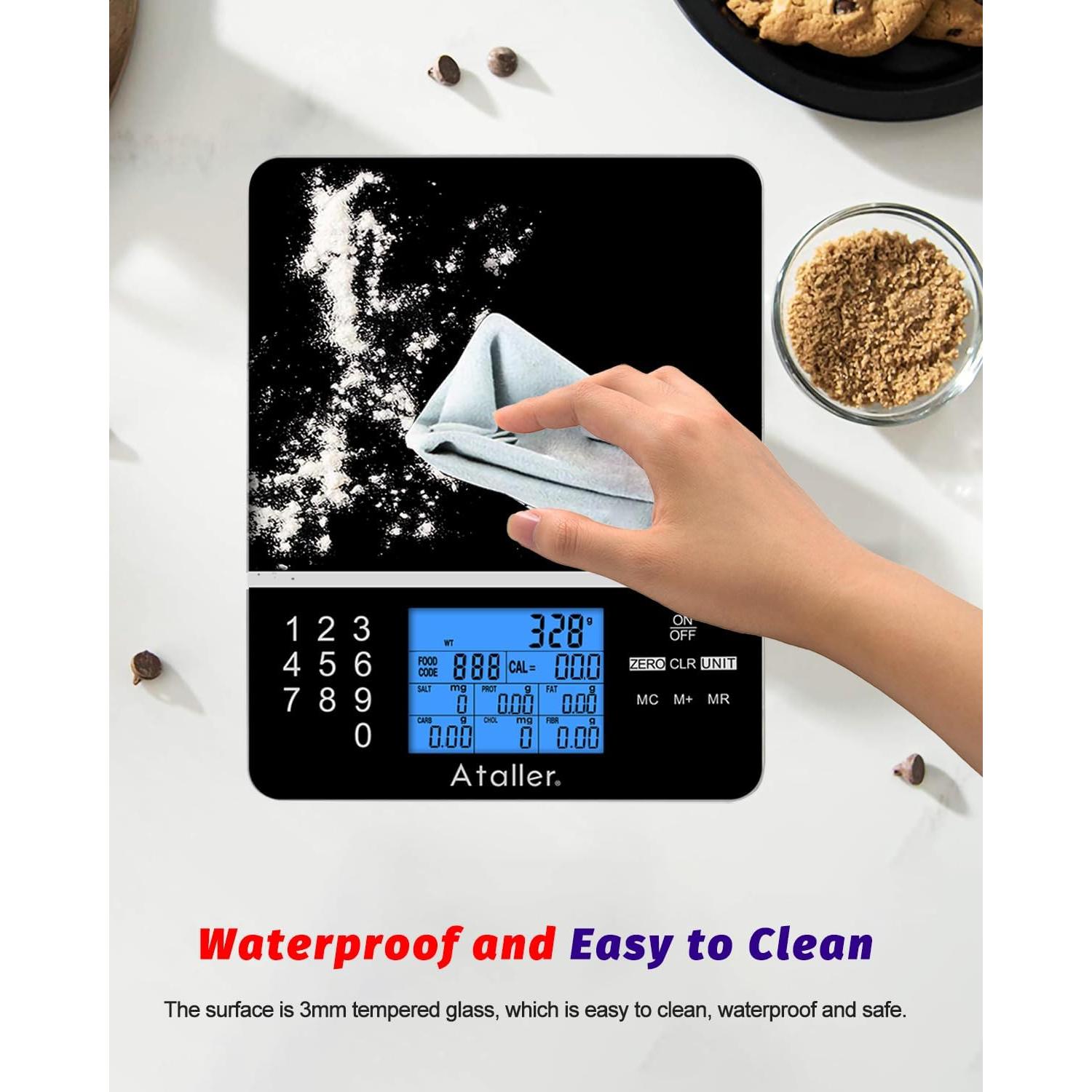 Báscula Digital de Alimentos Ataller con Calculadora Nutricional 5kg