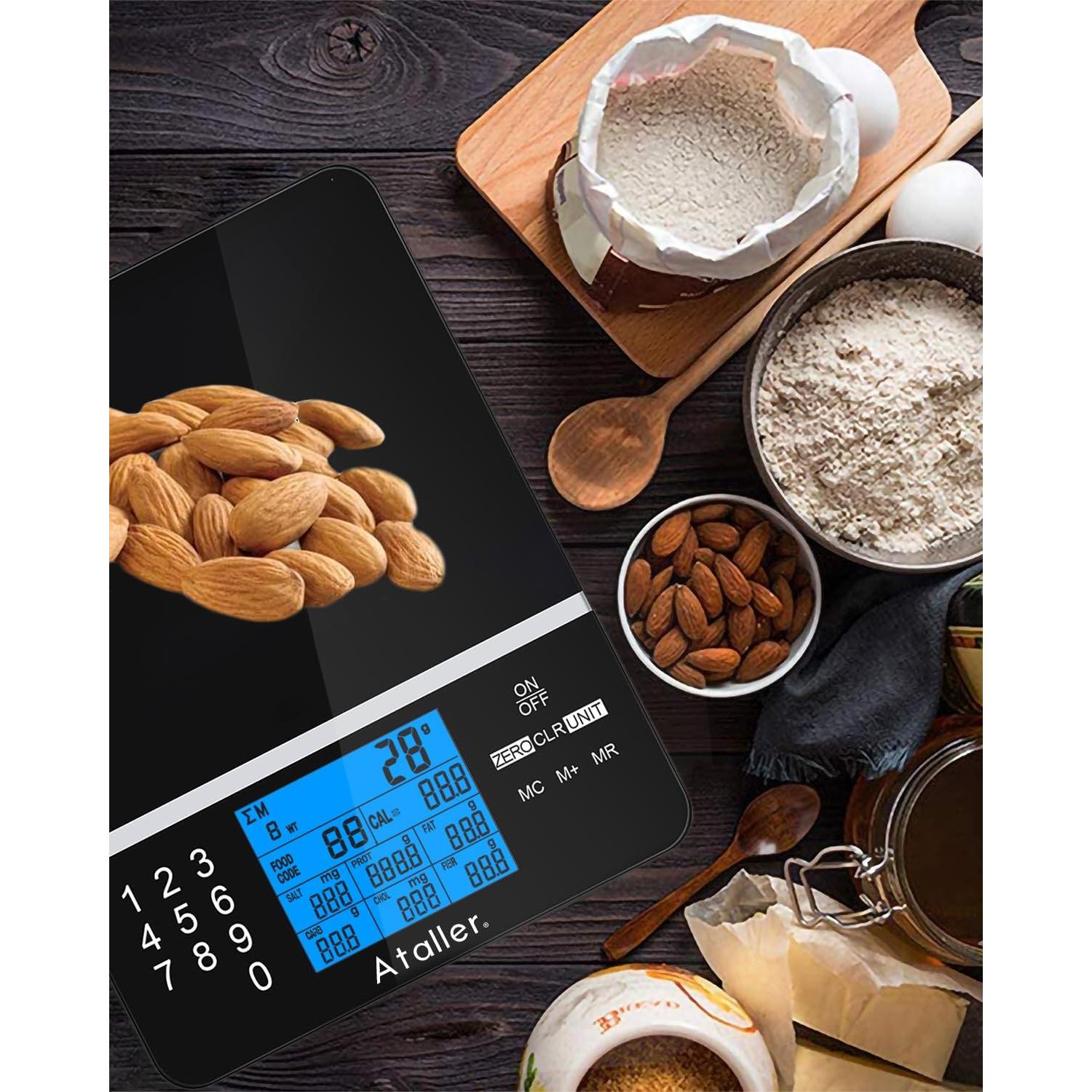 Báscula Digital de Alimentos Ataller con Calculadora Nutricional 5kg