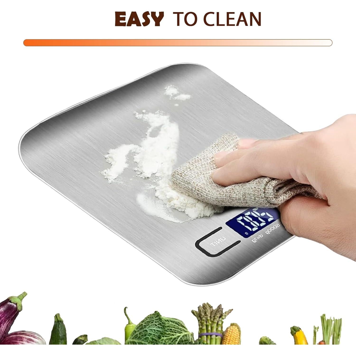 Báscula de Cocina Digital CX2012, 5kg, Acero Inoxidable