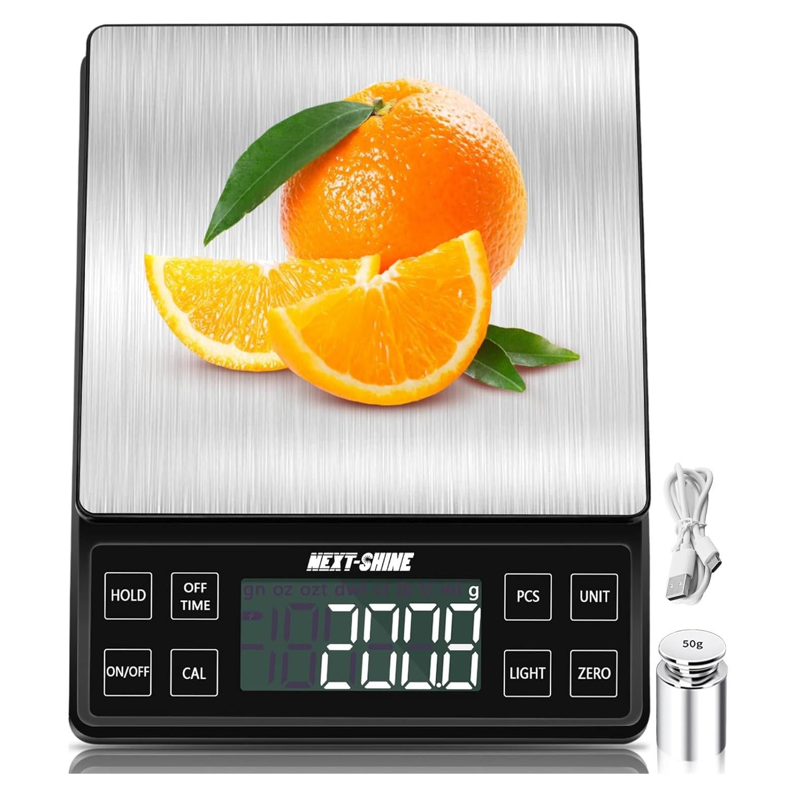 Báscula de Cocina NEXT-SHINE YK02 5kg 0.1g Acero Inoxidable