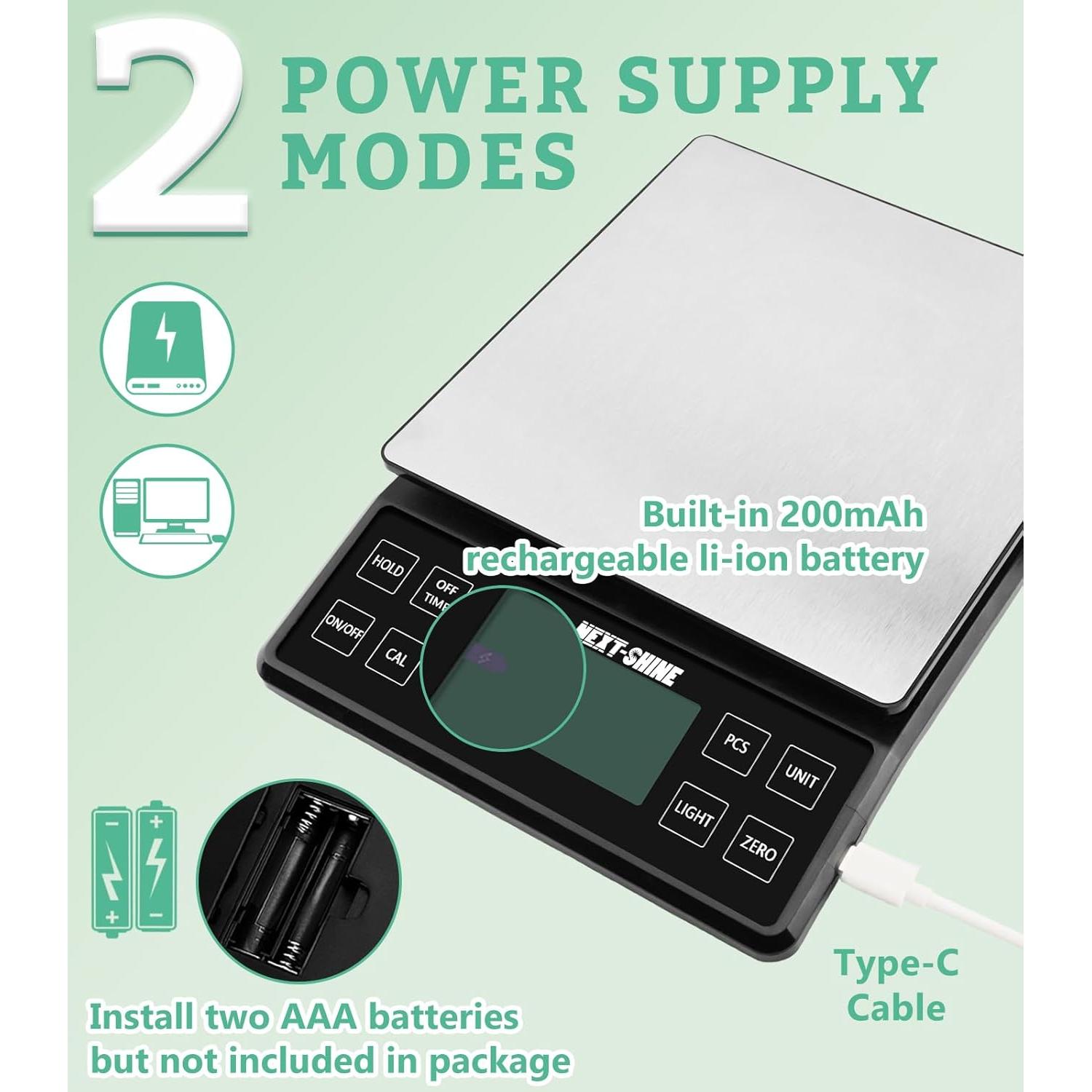 Báscula de Cocina NEXT-SHINE YK02 5kg 0.1g Acero Inoxidable