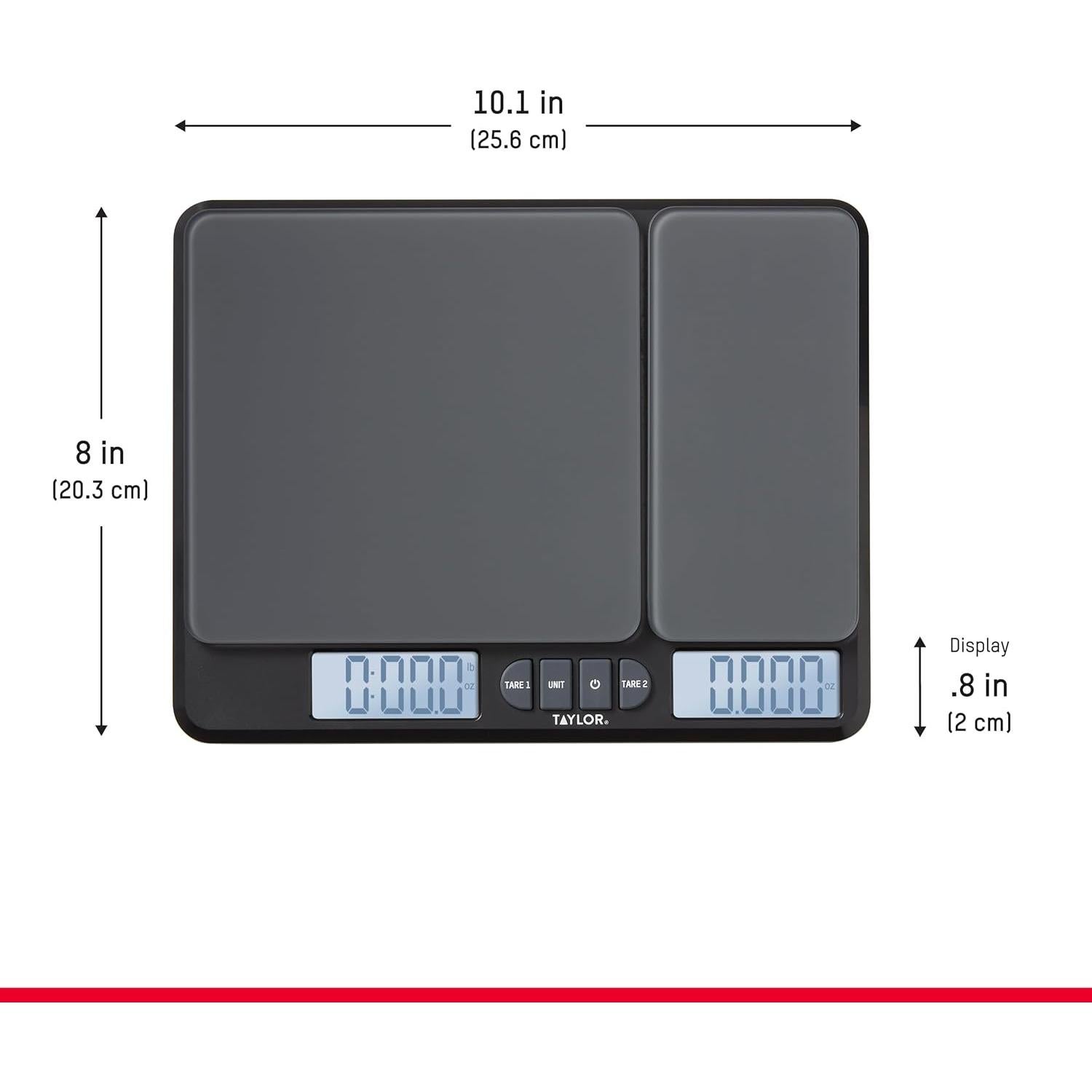 Báscula de Cocina Digital Taylor Doble Plataforma 15lb/6804g
