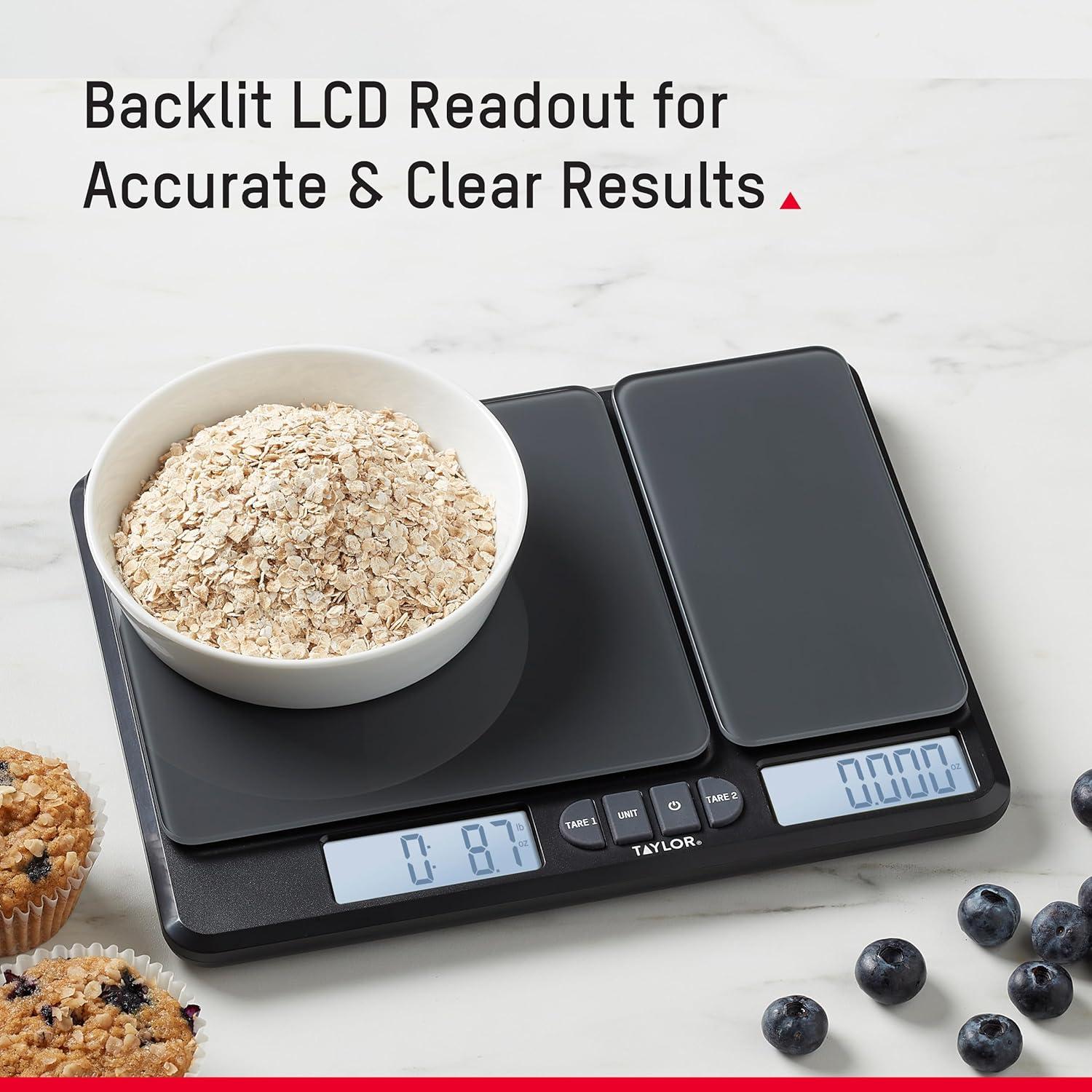 Báscula de Cocina Digital Taylor Doble Plataforma 15lb/6804g