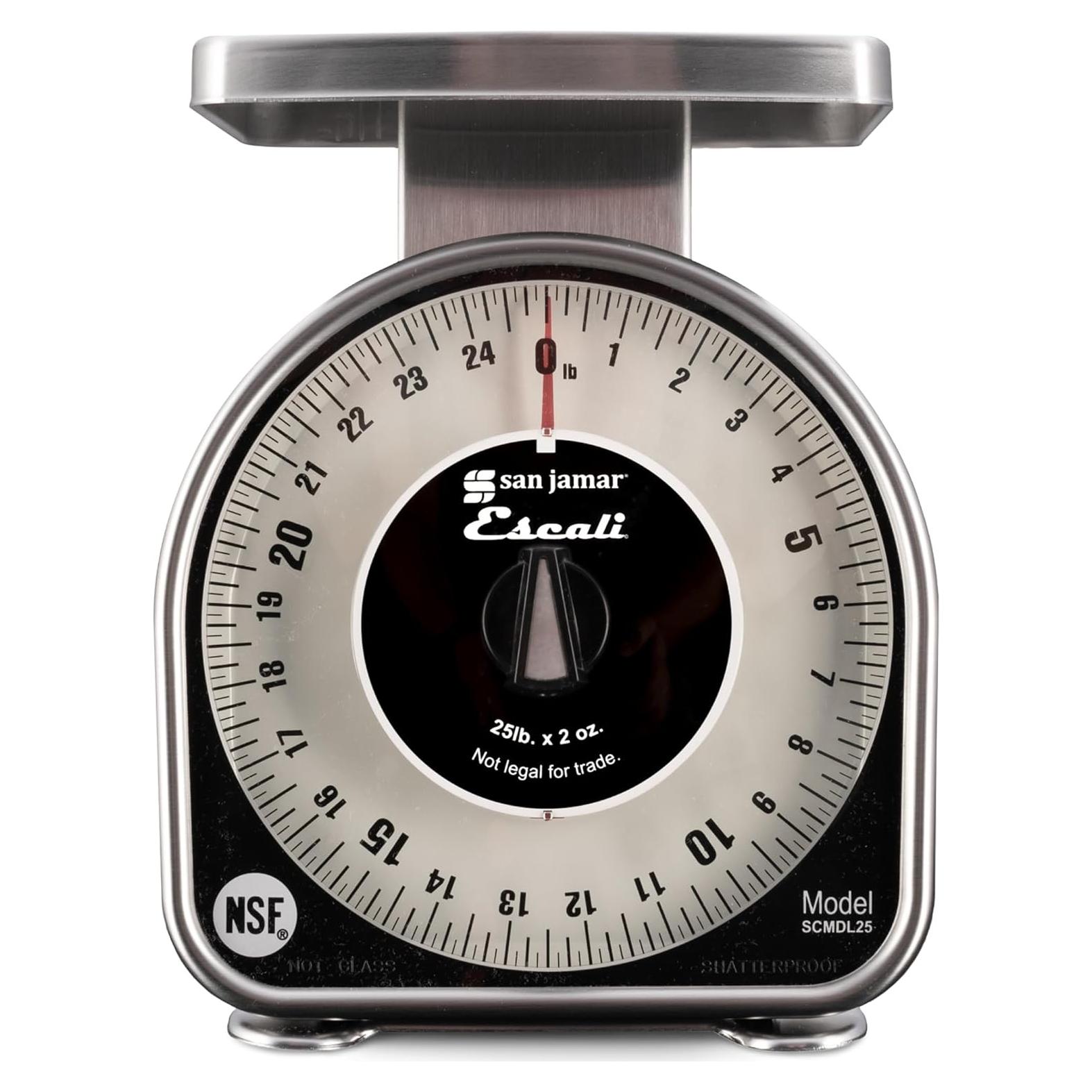 Escala Mecánica de Alimentos San Jamar SCMDL2 0.91 kg Plata