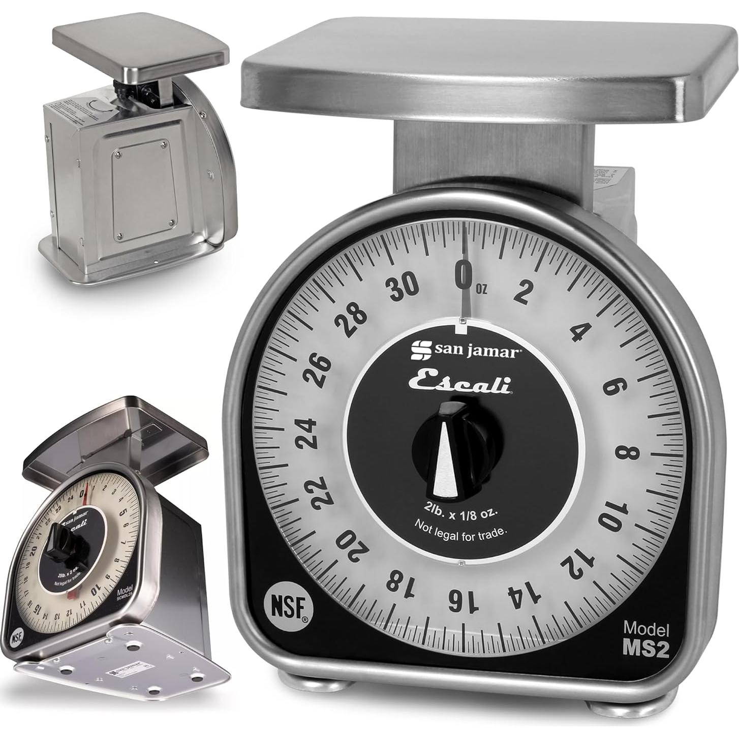 Escala Mecánica de Alimentos San Jamar SCMDL2 0.91 kg Plata