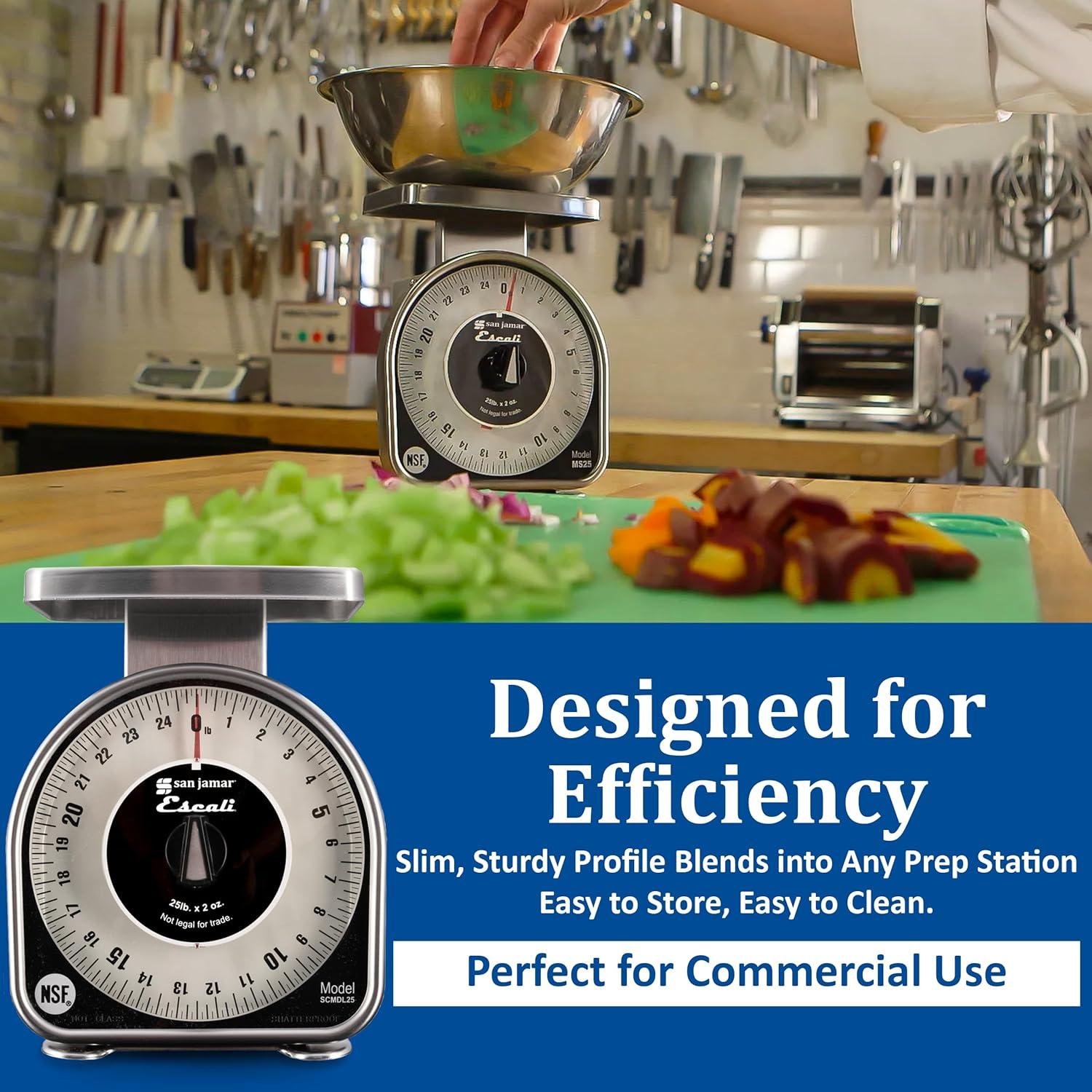 Escala Mecánica de Alimentos San Jamar SCMDL2 0.91 kg Plata