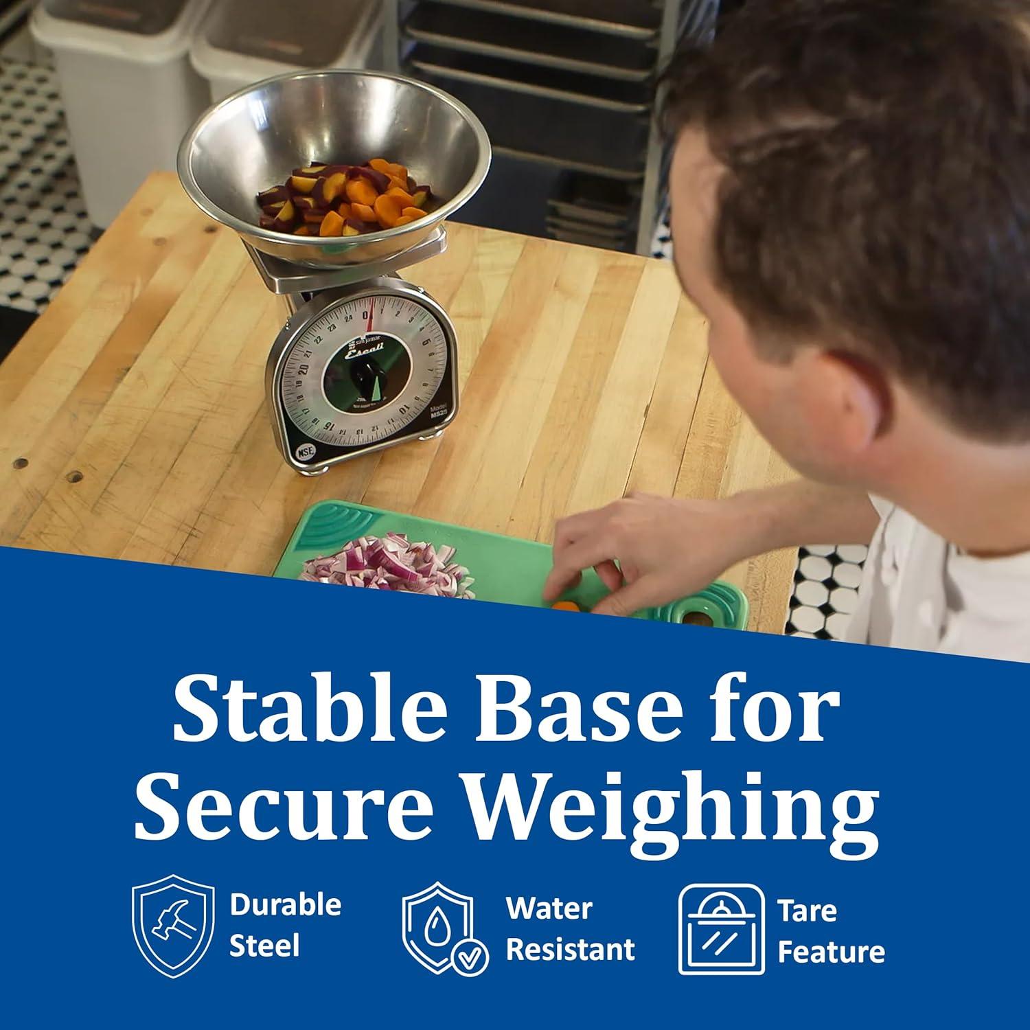 Escala Mecánica de Alimentos San Jamar SCMDL2 0.91 kg Plata