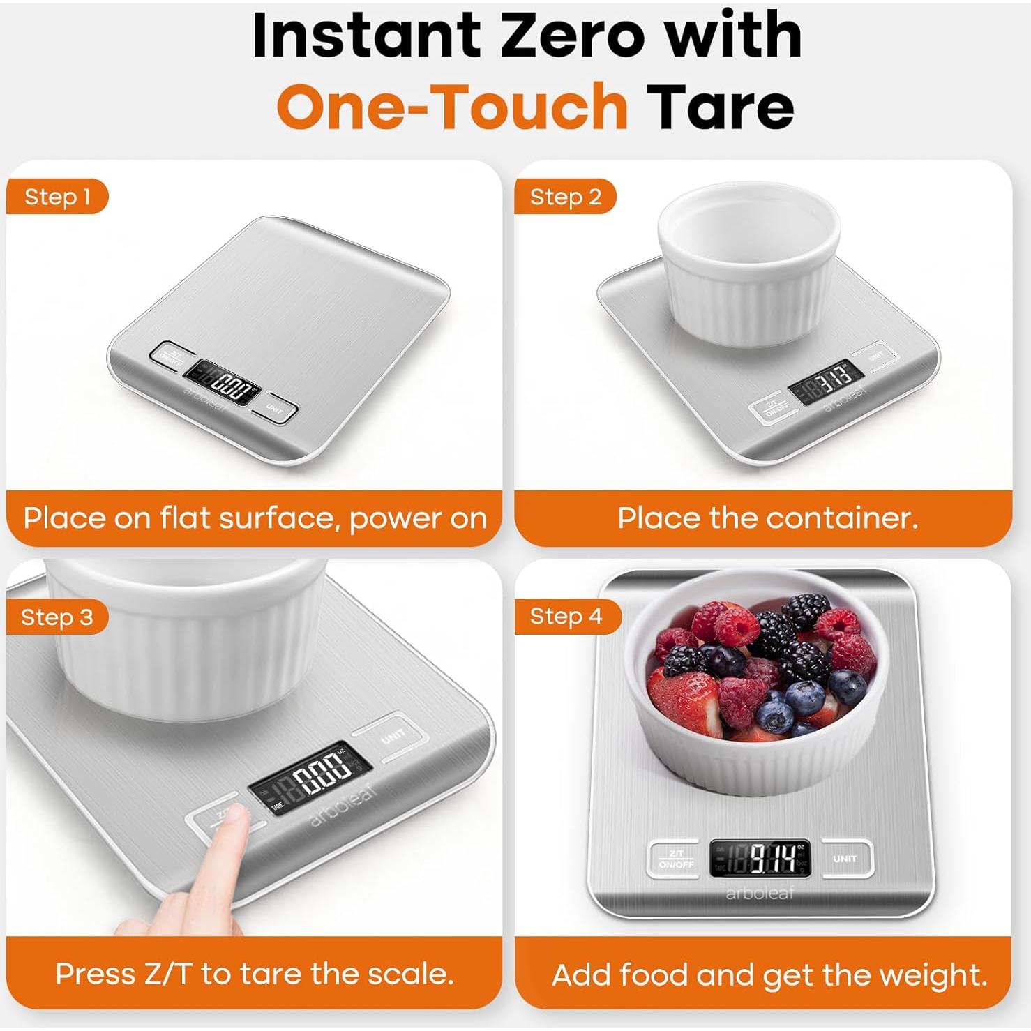 Escala de Cocina Digital Arboleaf 10kg Acero Inoxidable