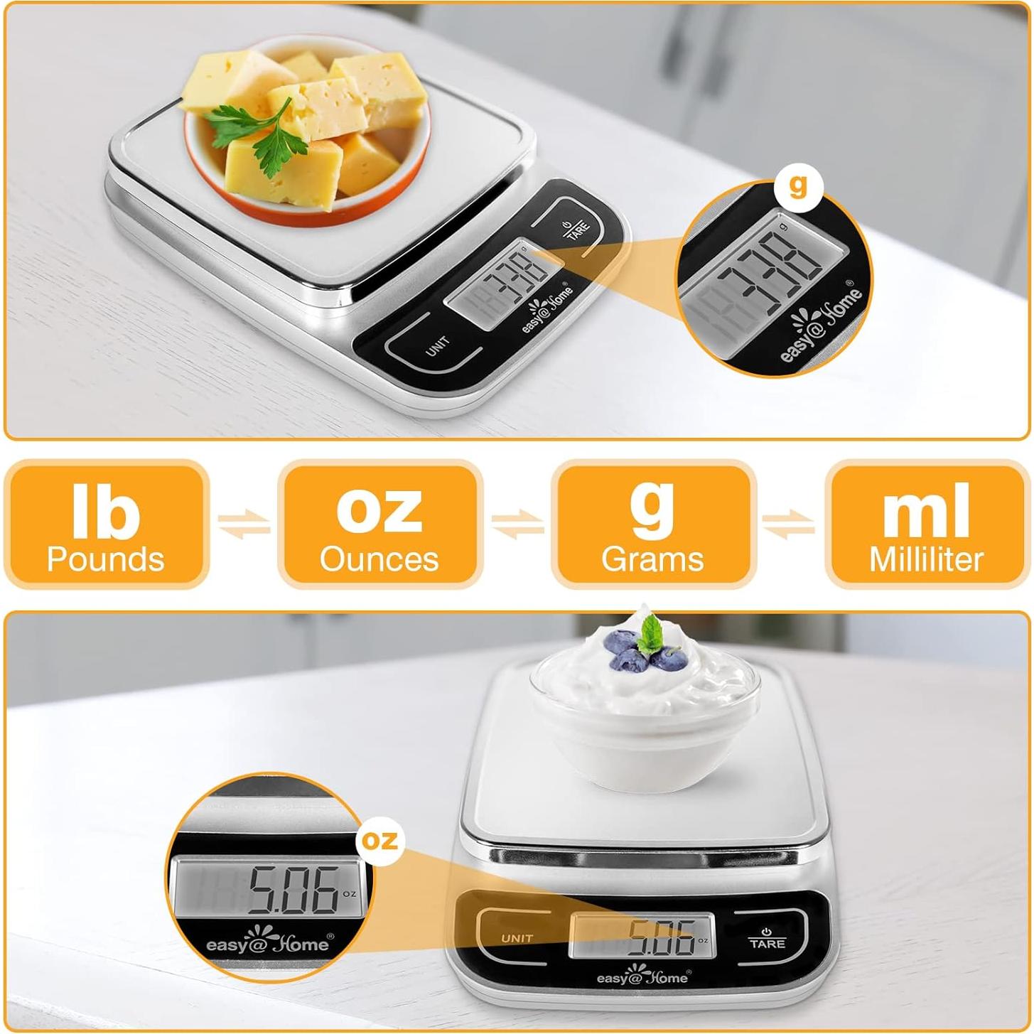 Báscula de Cocina Digital Easy@Home EKS-202 5kg Alta Precisión