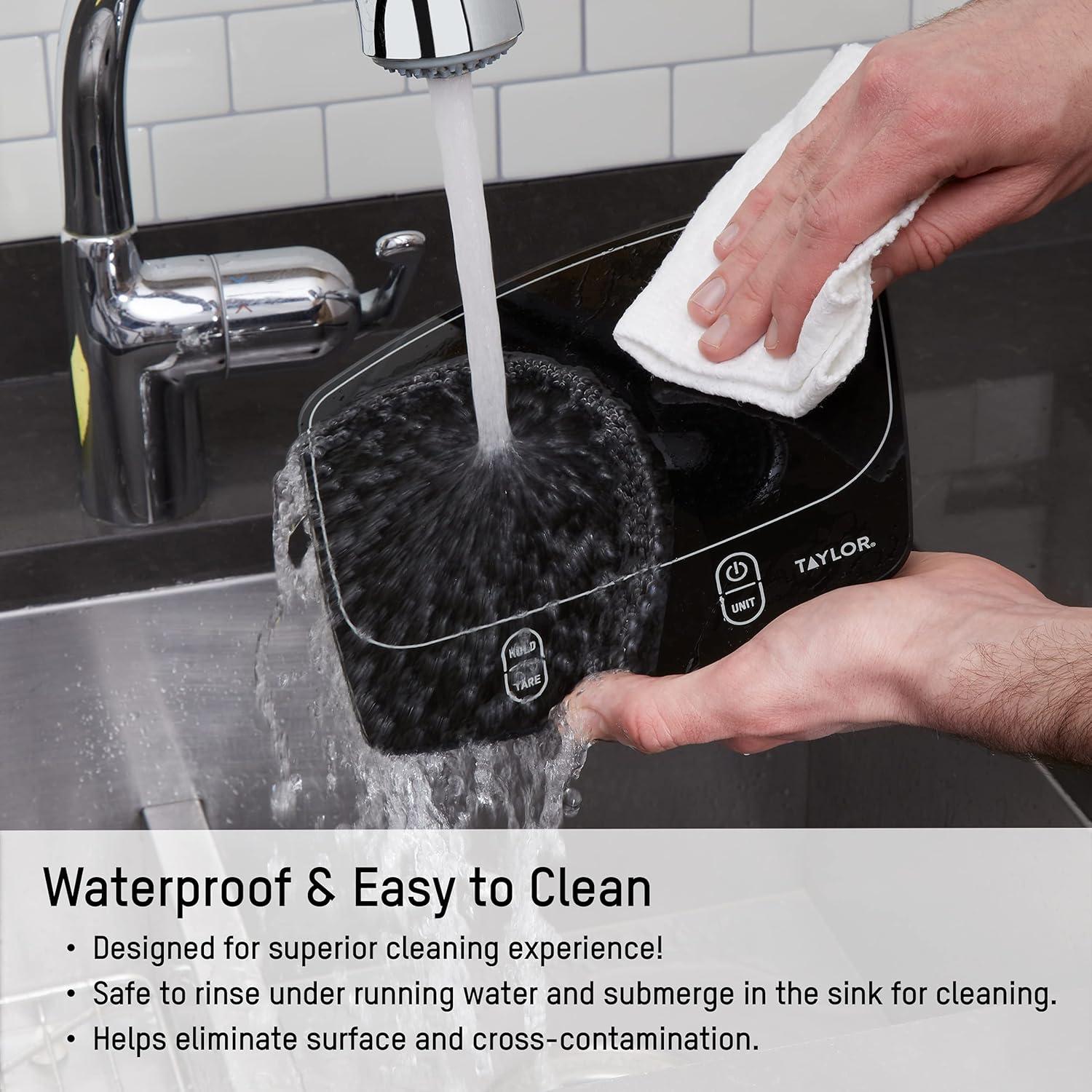 Báscula Digital de Cocina Impermeable Taylor 5 kg Negra