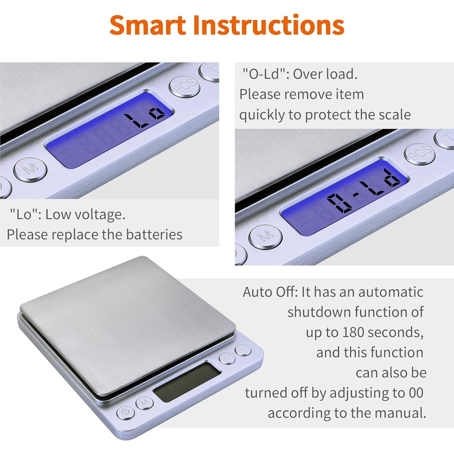 Báscula Digital de Gramos Barlunbee BL-500 Pro 500g 0.01g
