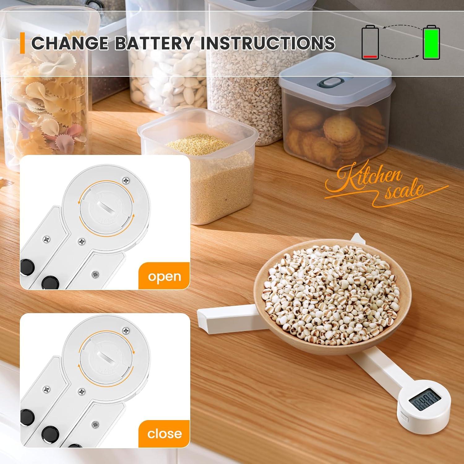 Báscula de Cocina Digital Plegable Beewin 117g LCD