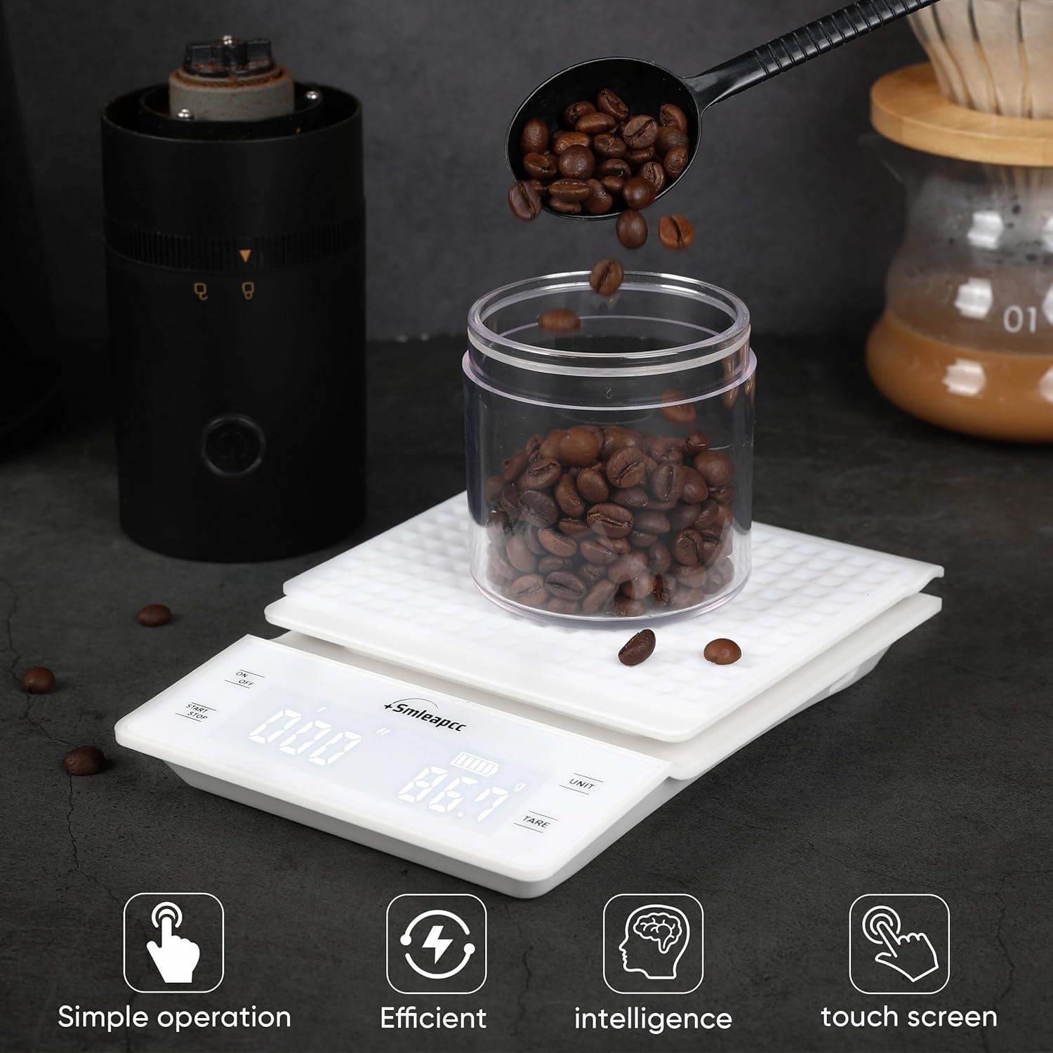 Báscula de Cocina Digital Smleapcc 3kg Alta Precisión Blanca