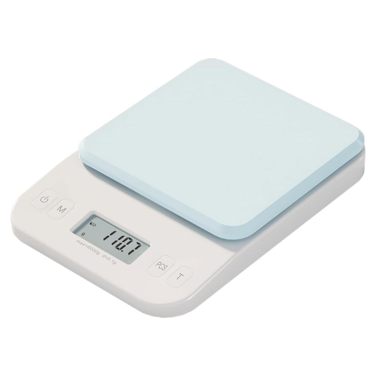 Balanza Digital de Cocina YRY Elfo Blanco 6kg/0.1g LCD Retroiluminado