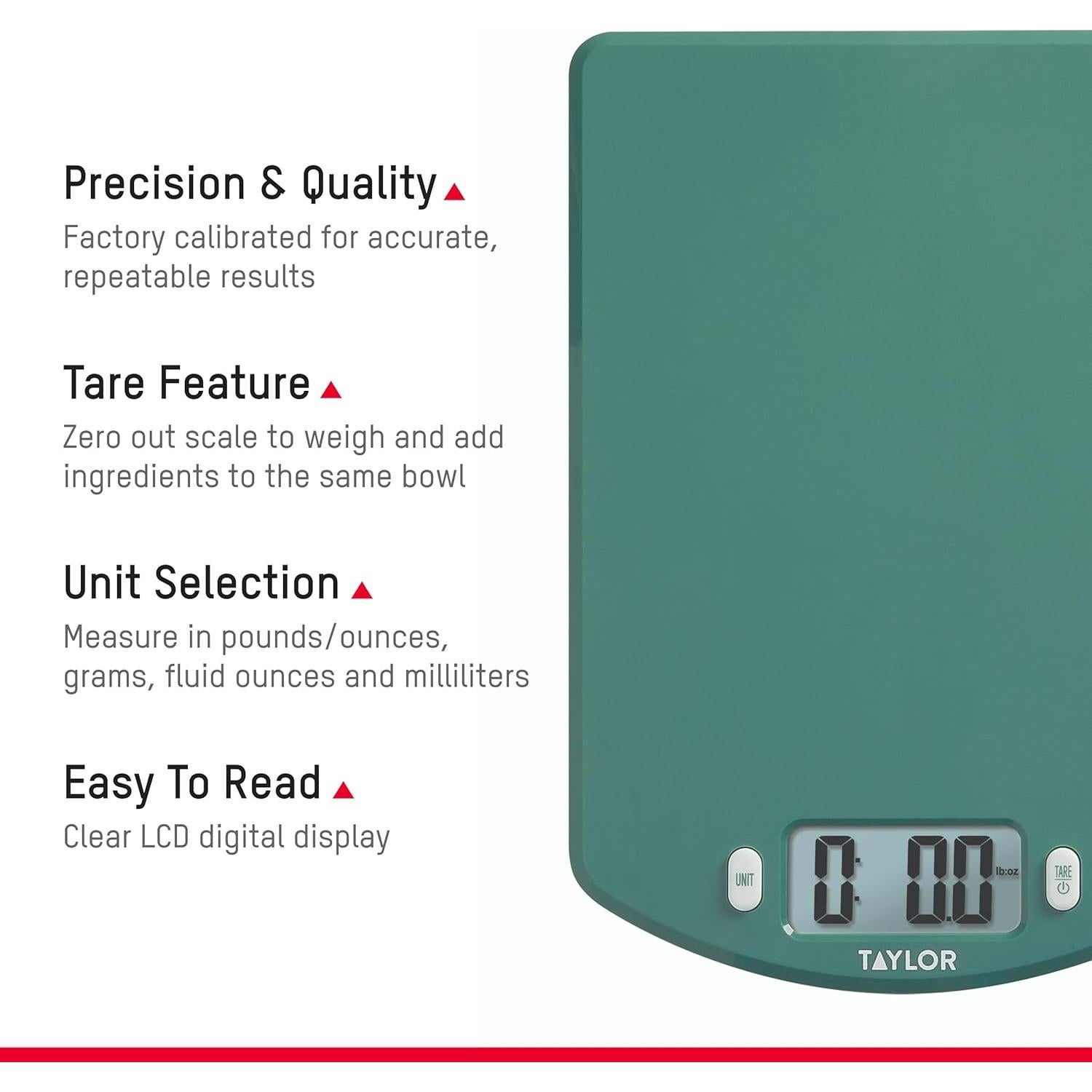 Báscula de Cocina Digital Taylor Ocean Bound 5 kg Verde