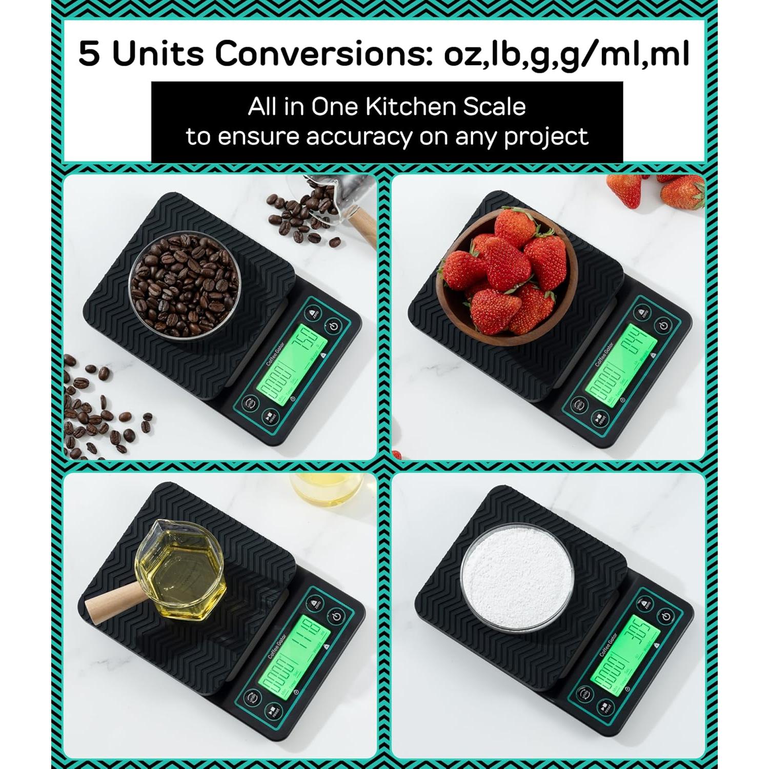 Báscula Digital de Café Coffee Gator 0.1g Precisión 3kg